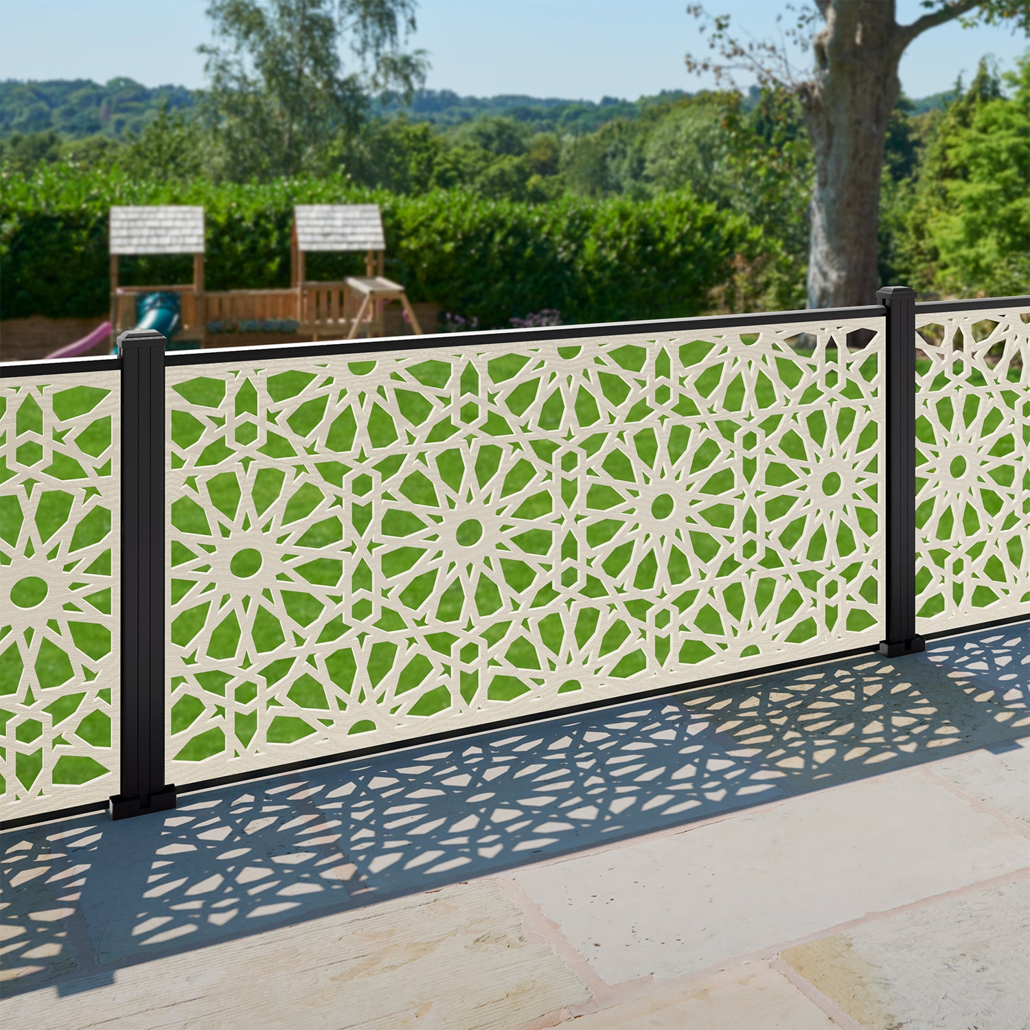 Amina Decorative Fence - 180x90cm - with our aluminium posts