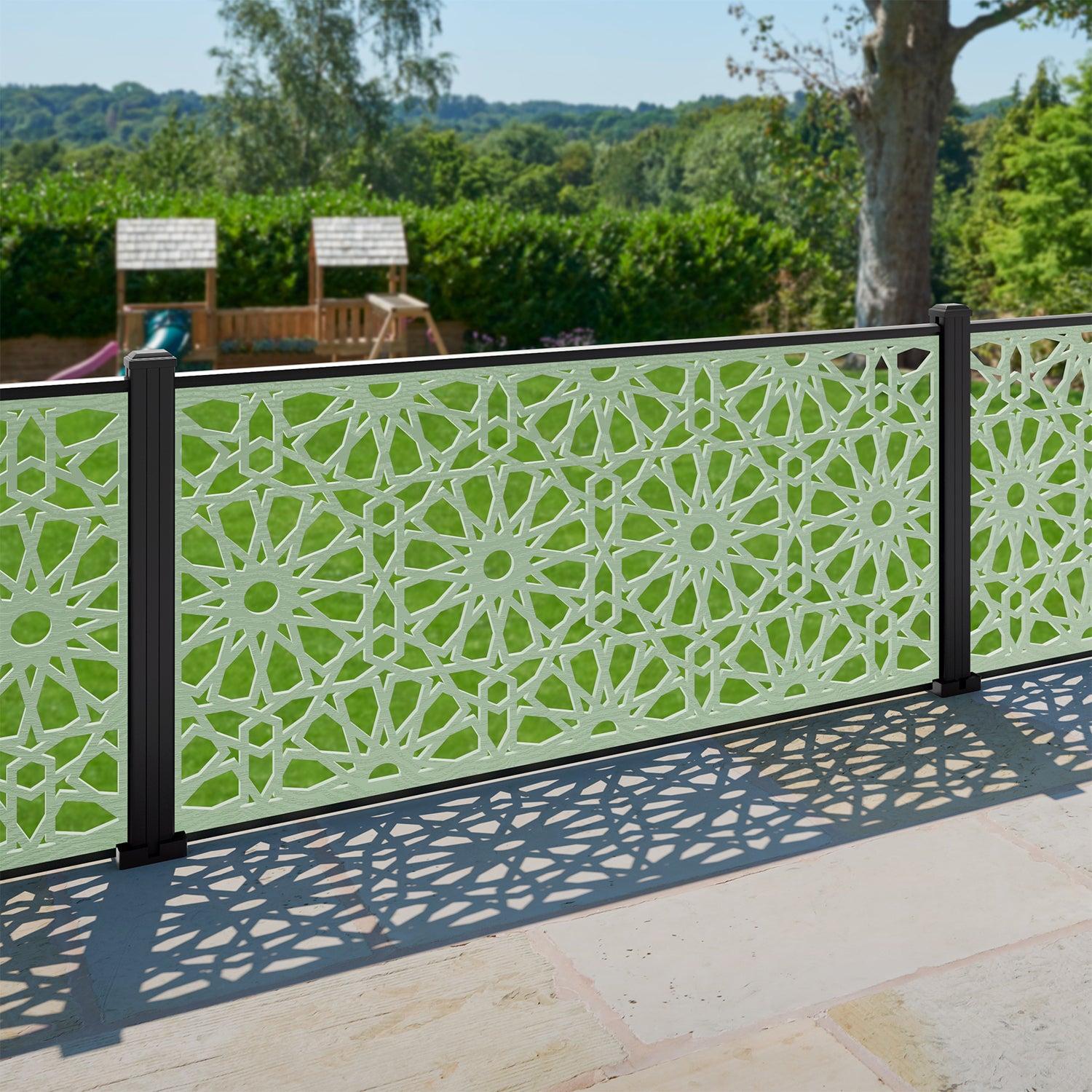 Amina Decorative Fence - 180x90cm - with our aluminium posts