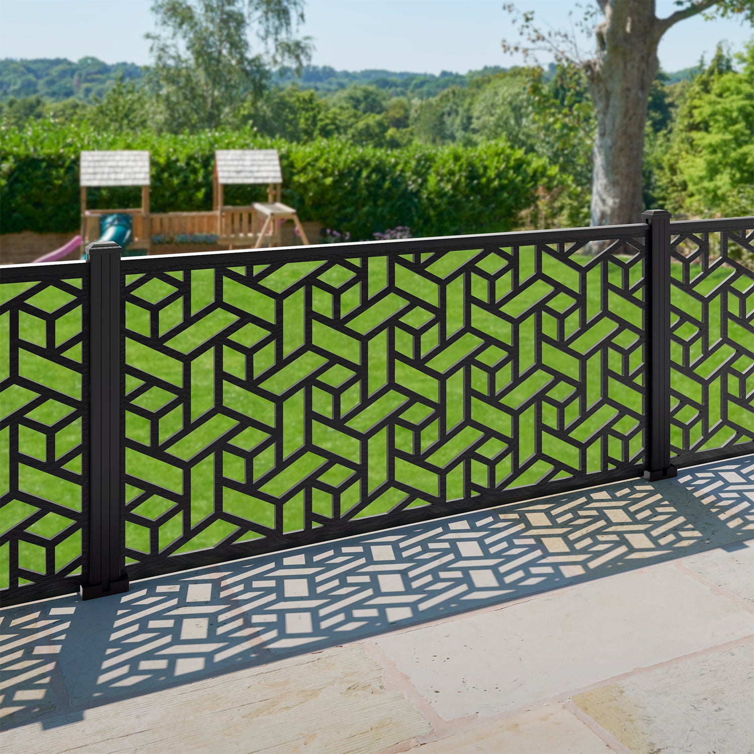 Contour Decorative Fence - 180x90cm - with our aluminium posts