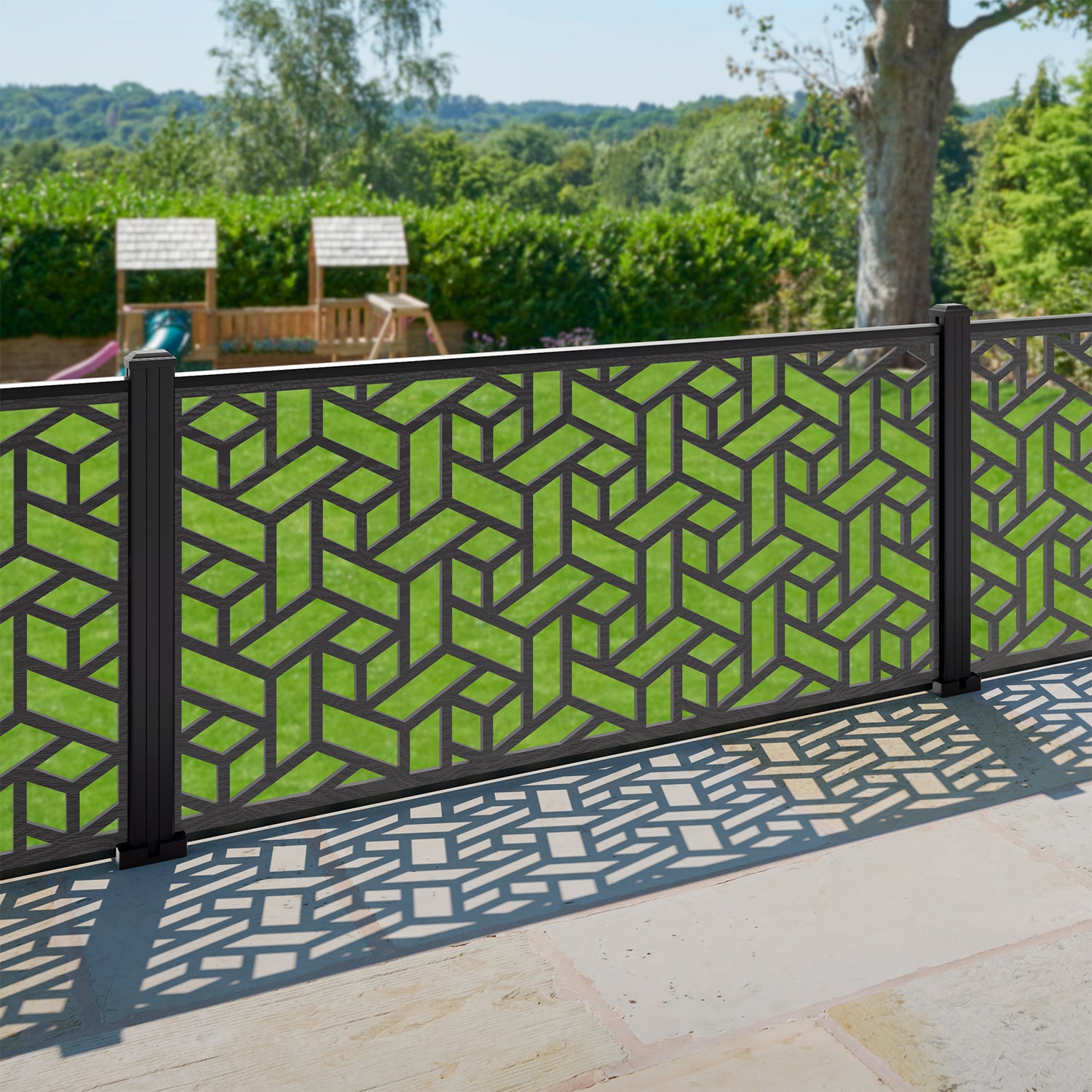 Contour Decorative Fence - 180x90cm - with our aluminium posts