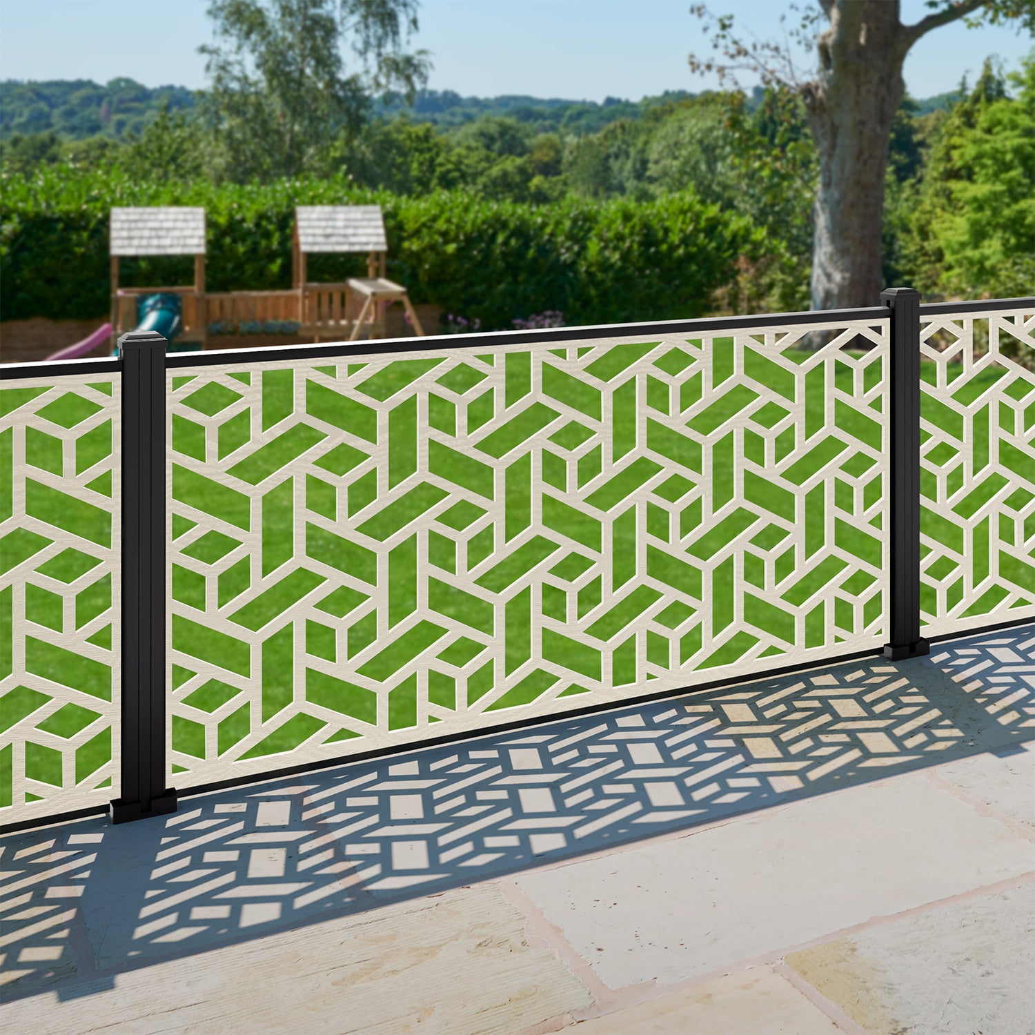 Contour Decorative Fence - 180x90cm - with our aluminium posts