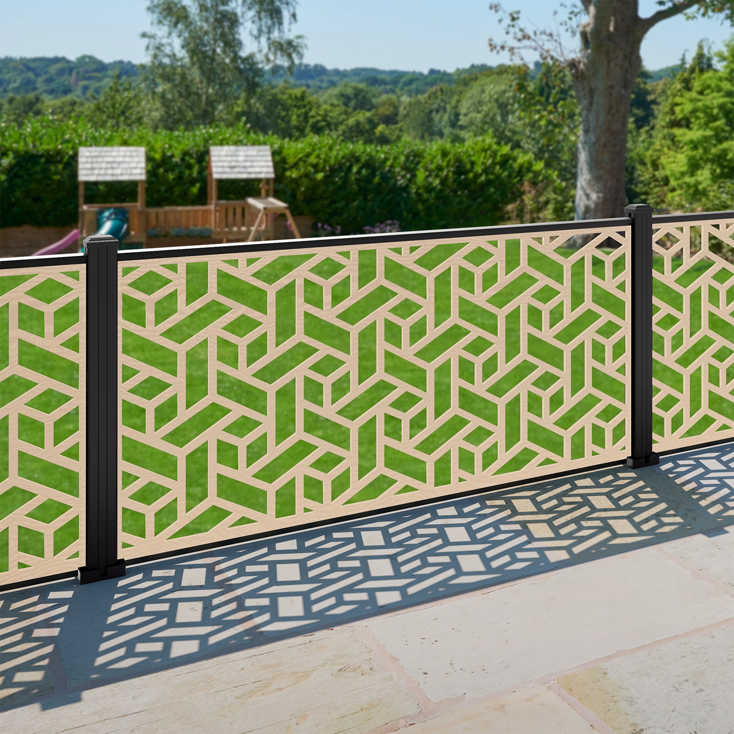 Contour Decorative Fence - 180x90cm - with our composite posts