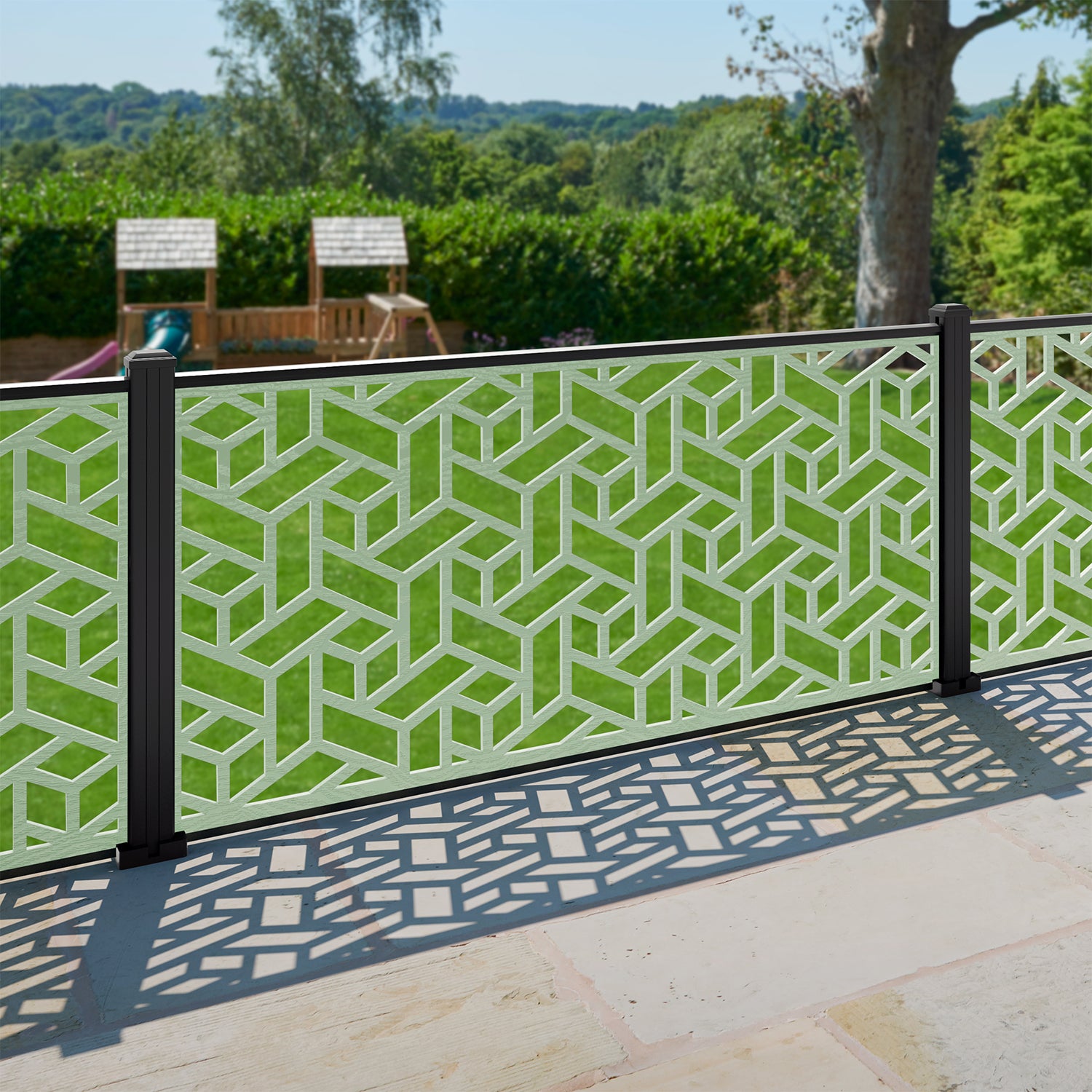 Contour Decorative Fence - 180x90cm - with our composite posts