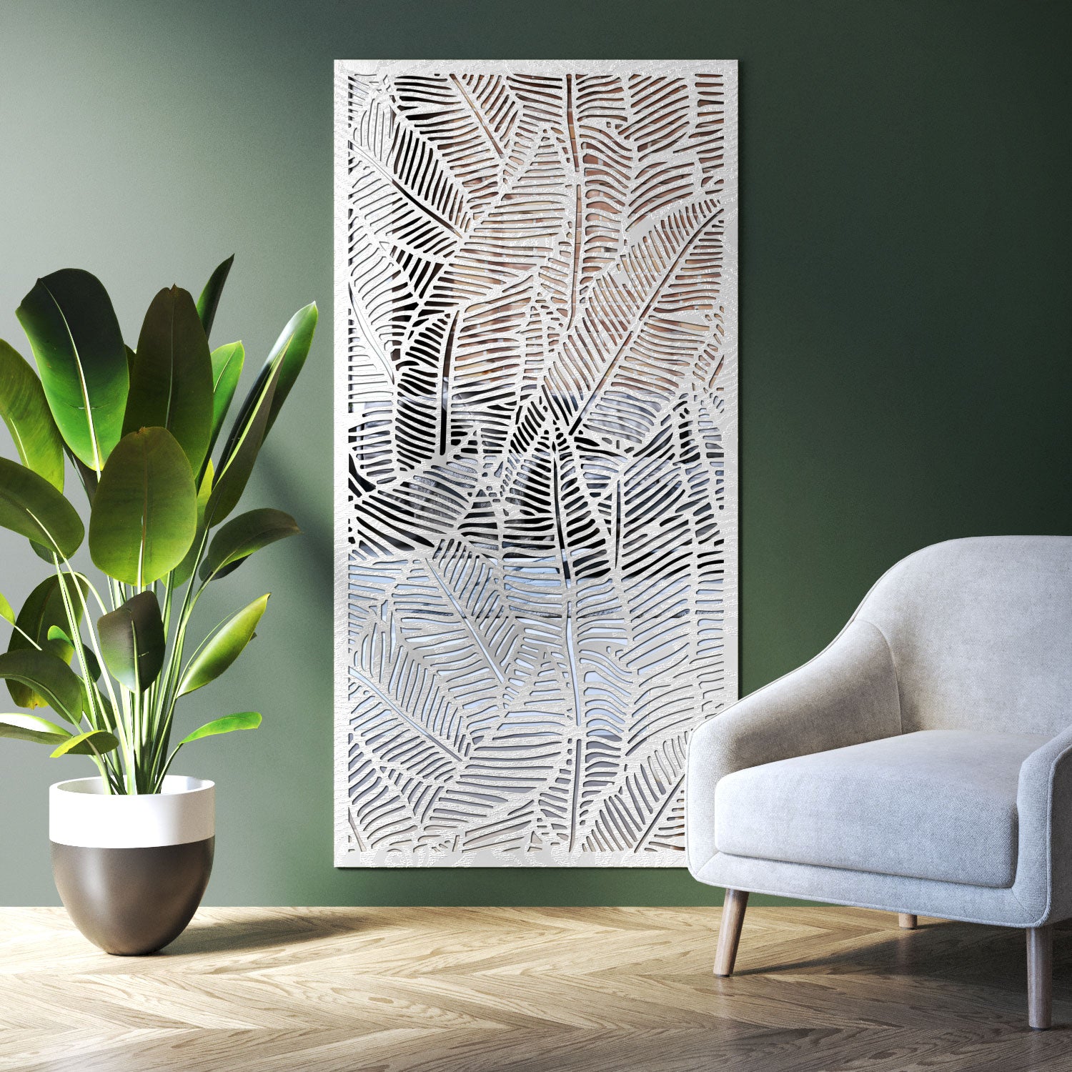 Feather Indoor Decorative mirrored Panel