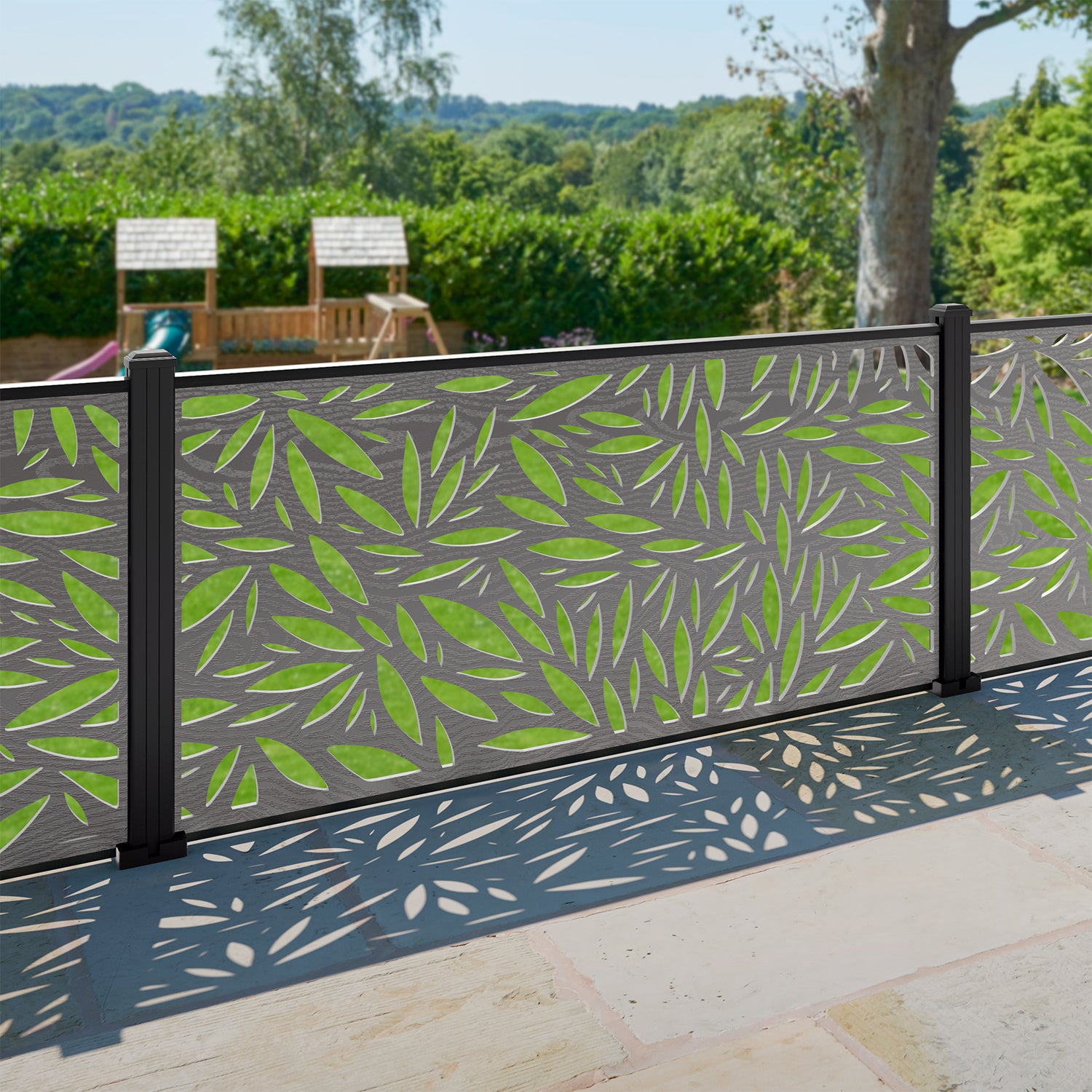 Foliage Decorative Fence - 180x90cm - with our composite posts