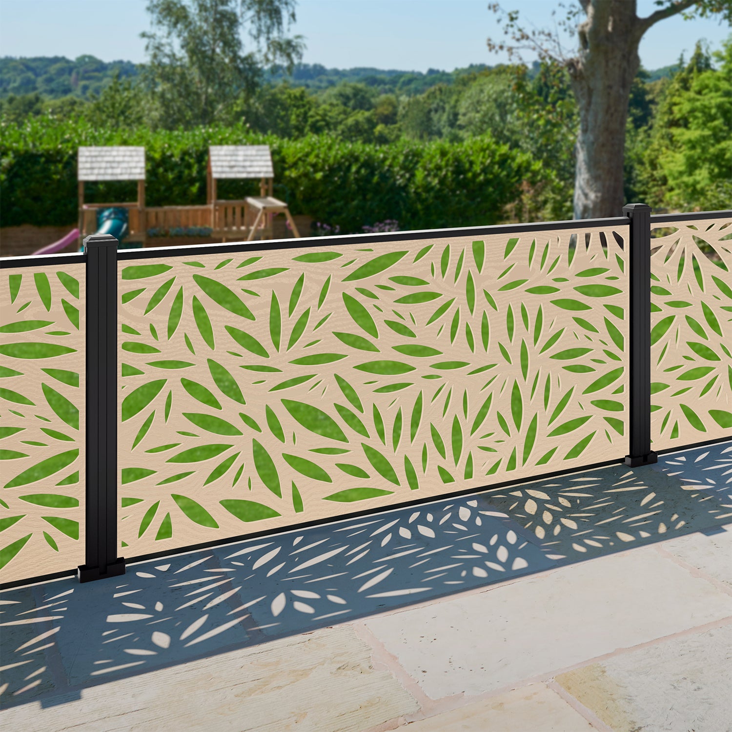 Foliage Decorative Fence - 180x90cm - with our composite posts