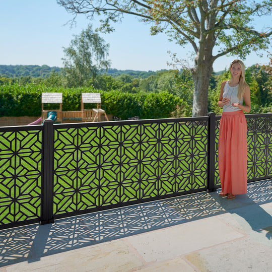 Geo Decorative Fence - 180x90cm - with our aluminium posts