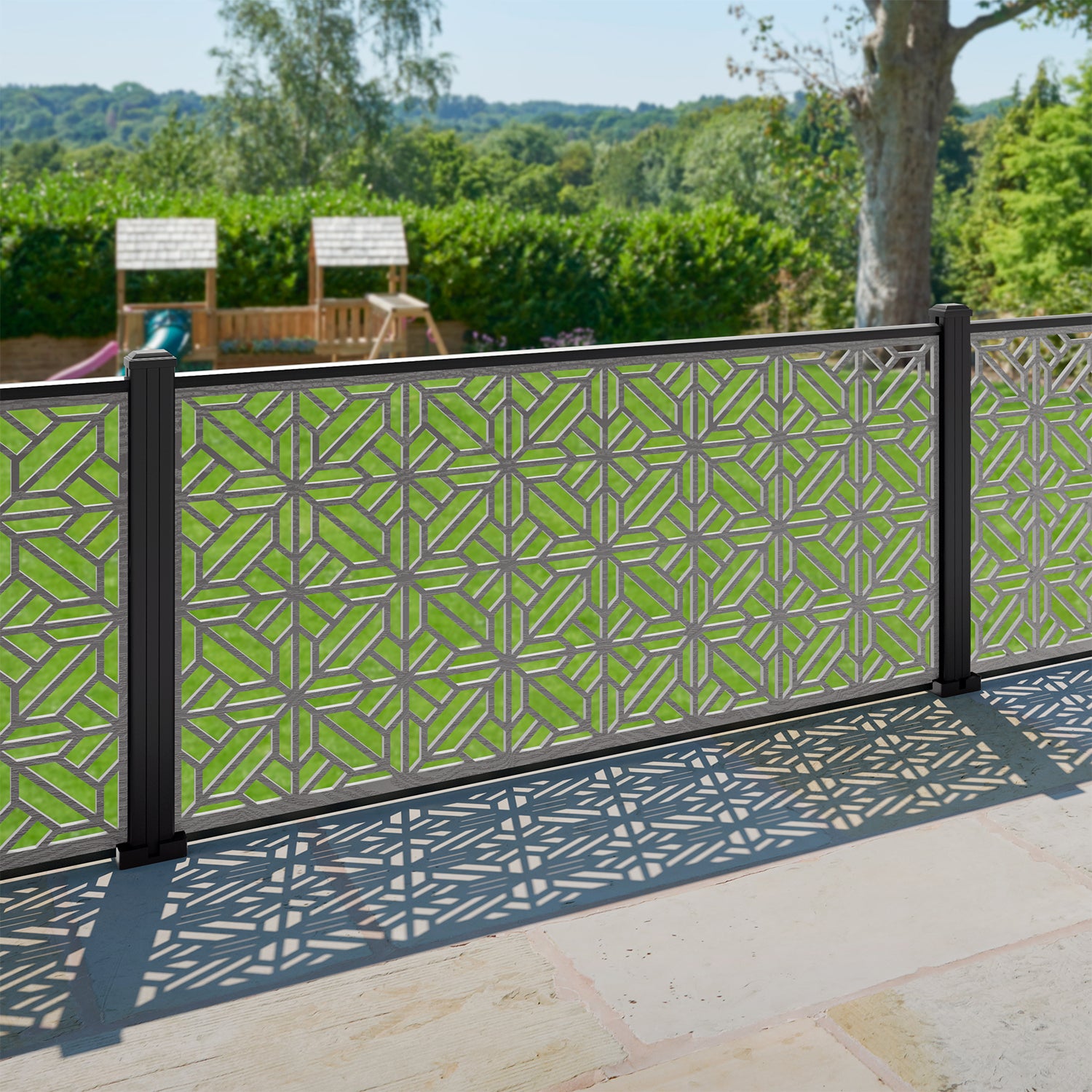Geo Decorative Fence - 180x90cm - with our composite posts