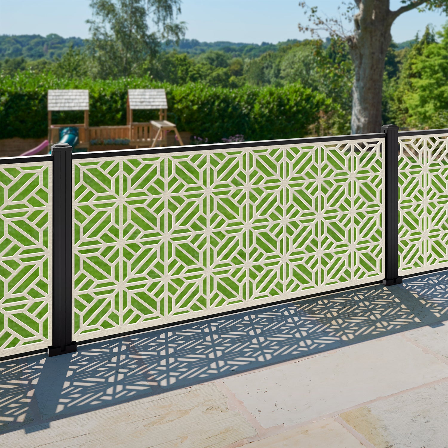 Geo Decorative Fence - 180x90cm - with our composite posts