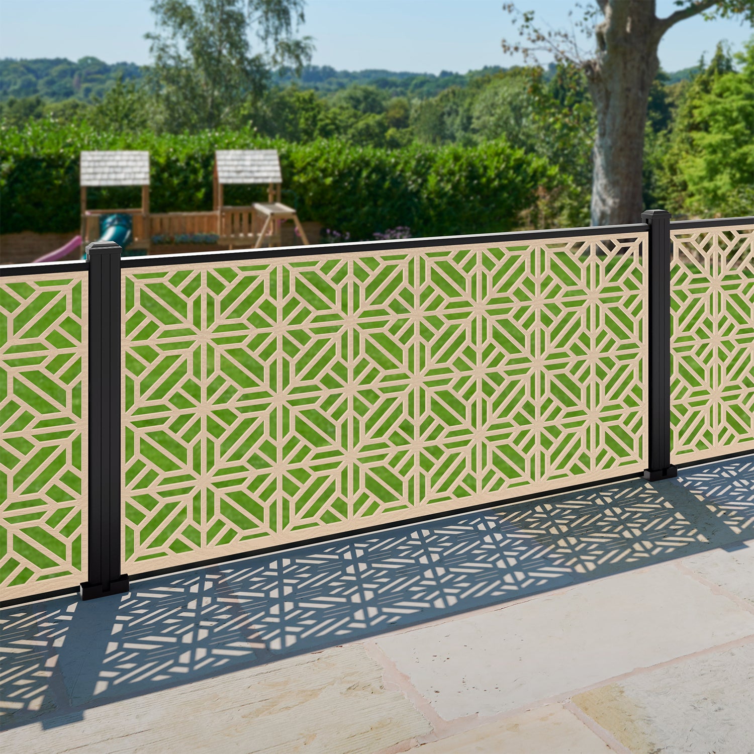 Geo Decorative Fence - 180x90cm - with our composite posts
