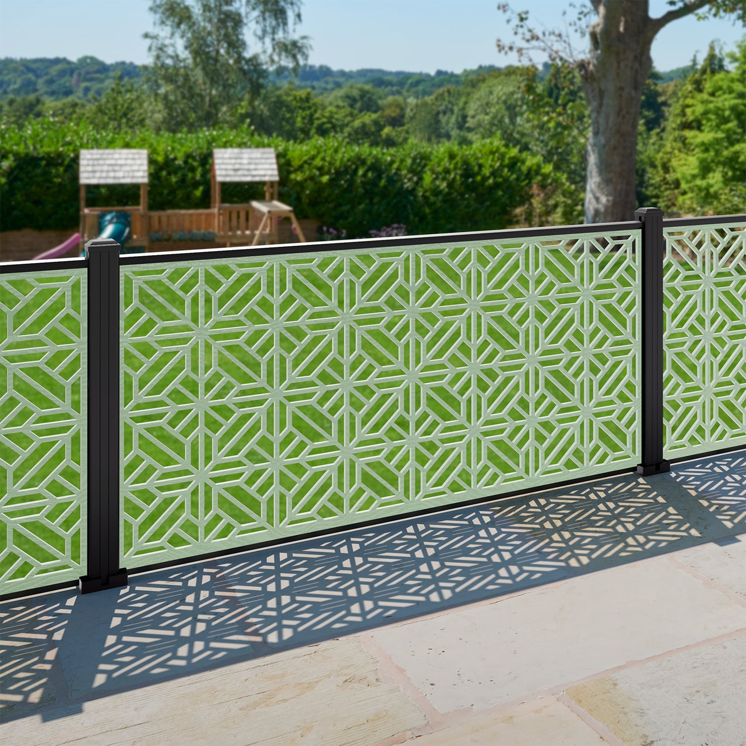 Geo Decorative Fence - 180x90cm - with our composite posts
