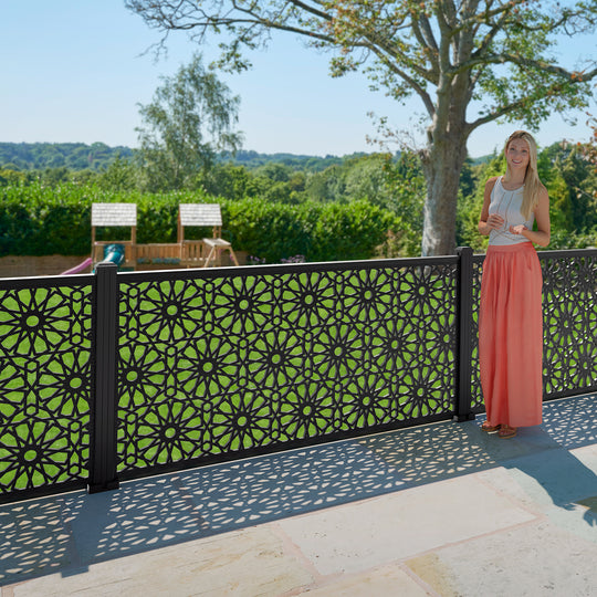 Hambra Decorative Fence - 180x90cm - with our aluminium posts