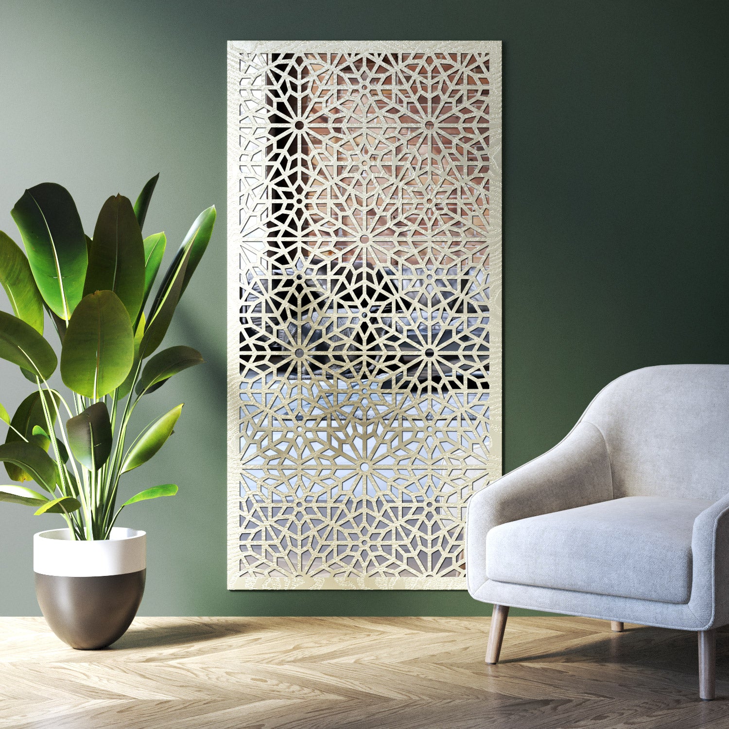 Alnara indoor decorative mirrored panel