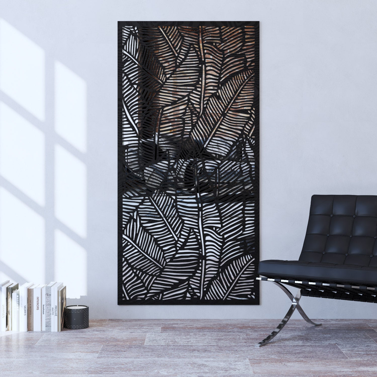 Feather Indoor Decorative mirrored Panel