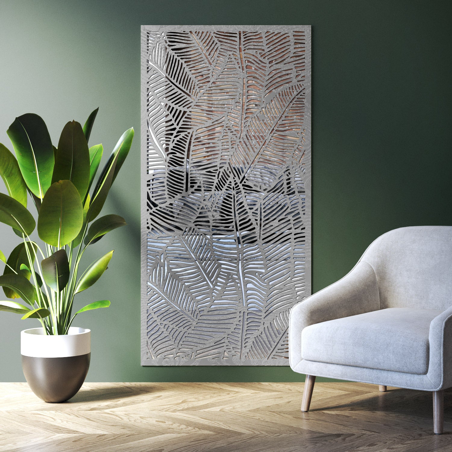 Feather Indoor Decorative mirrored Panel