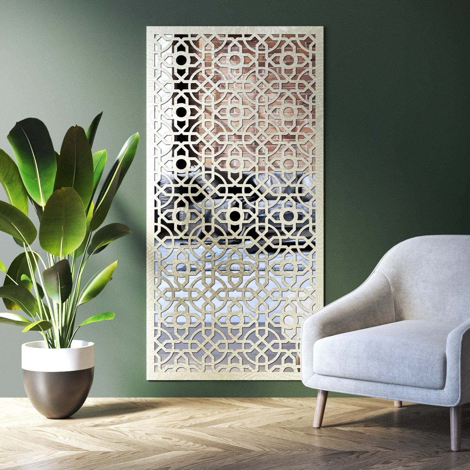 Nabila indoor decorative mirrored panel