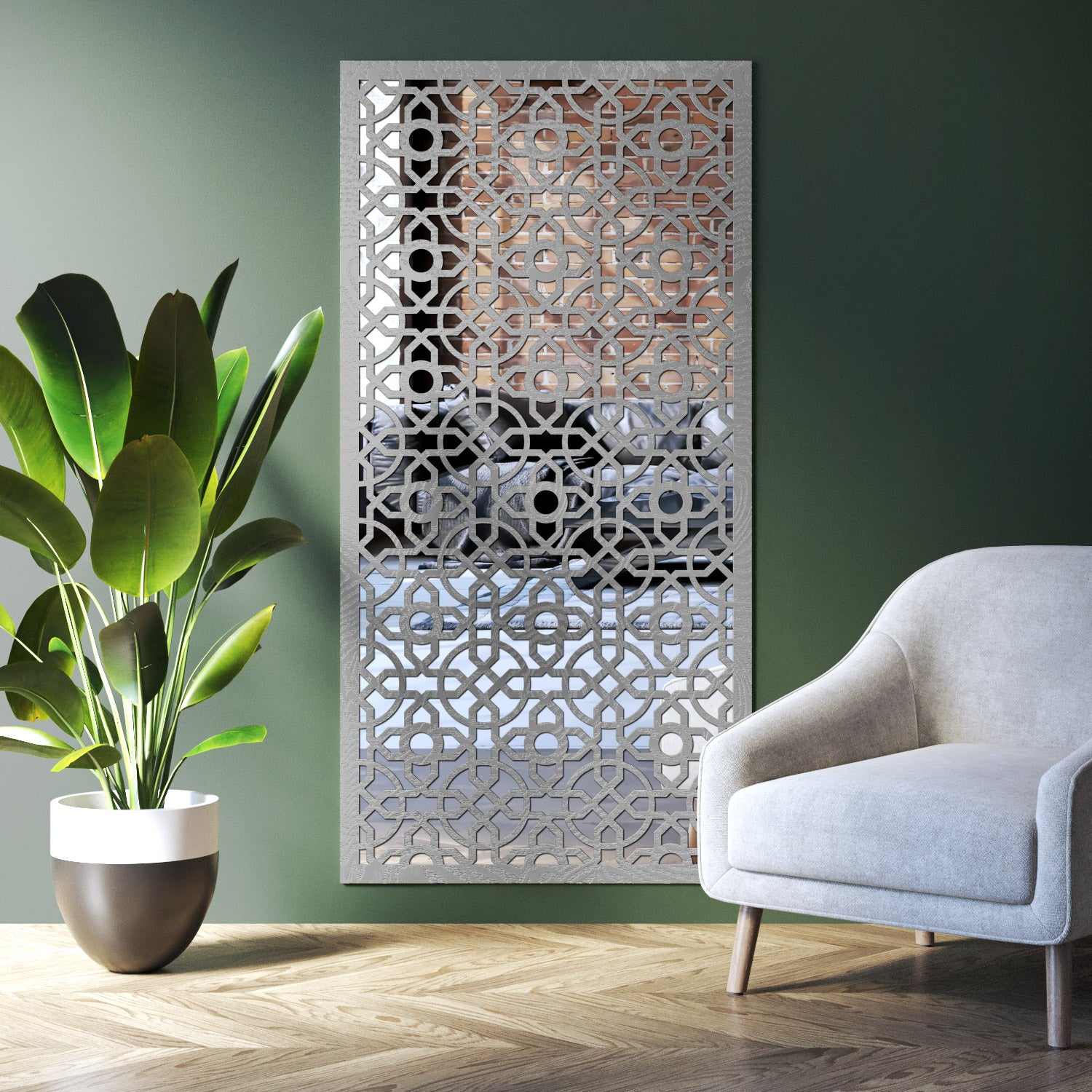 Nabila indoor decorative mirrored panel