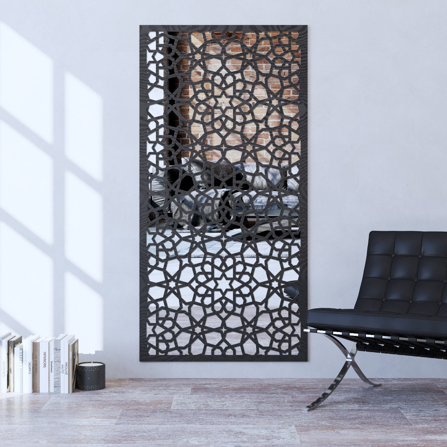 Nazira indoor decorative mirrored panel