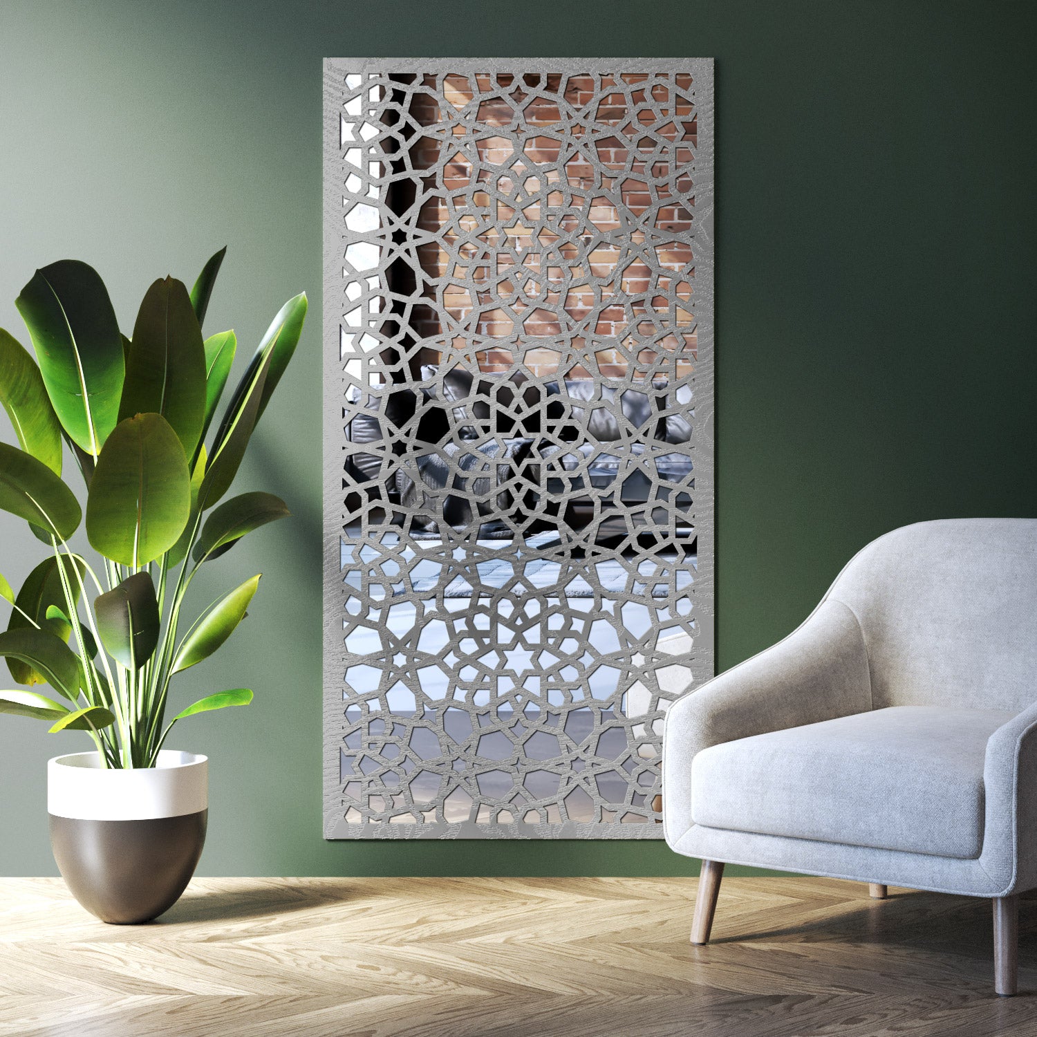 Nazira indoor decorative mirrored panel