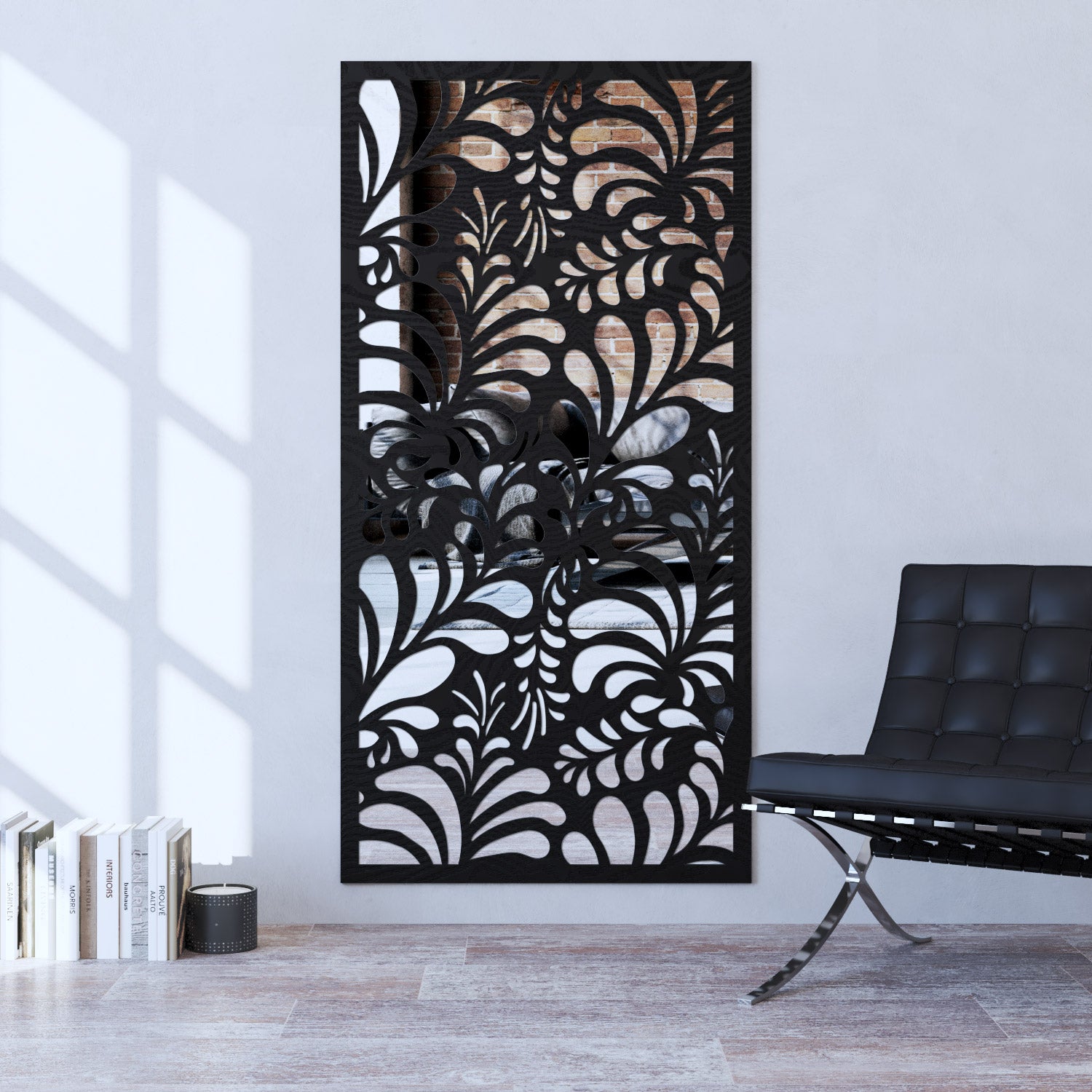Petal indoor decorative mirrored panel
