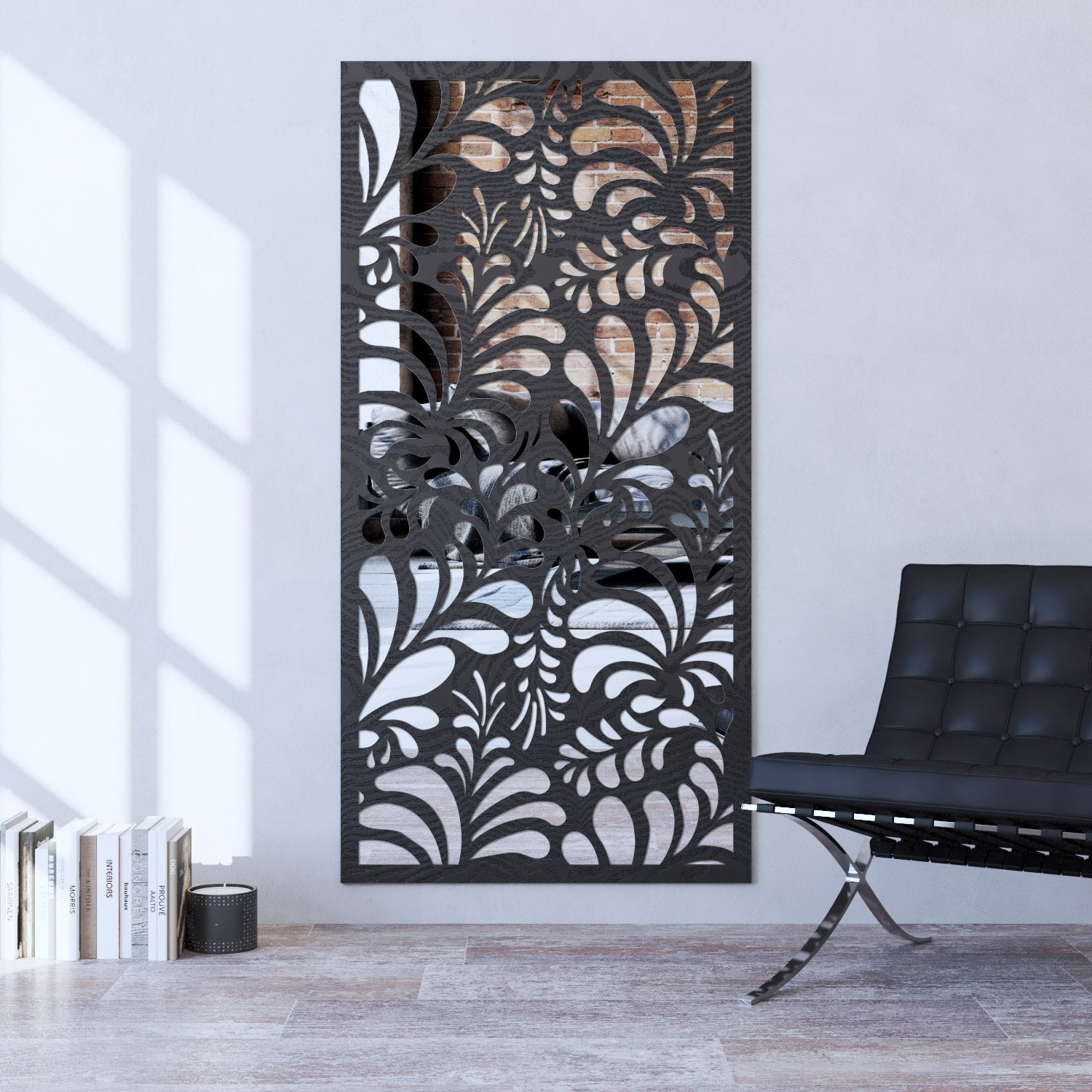 Petal indoor decorative mirrored panel