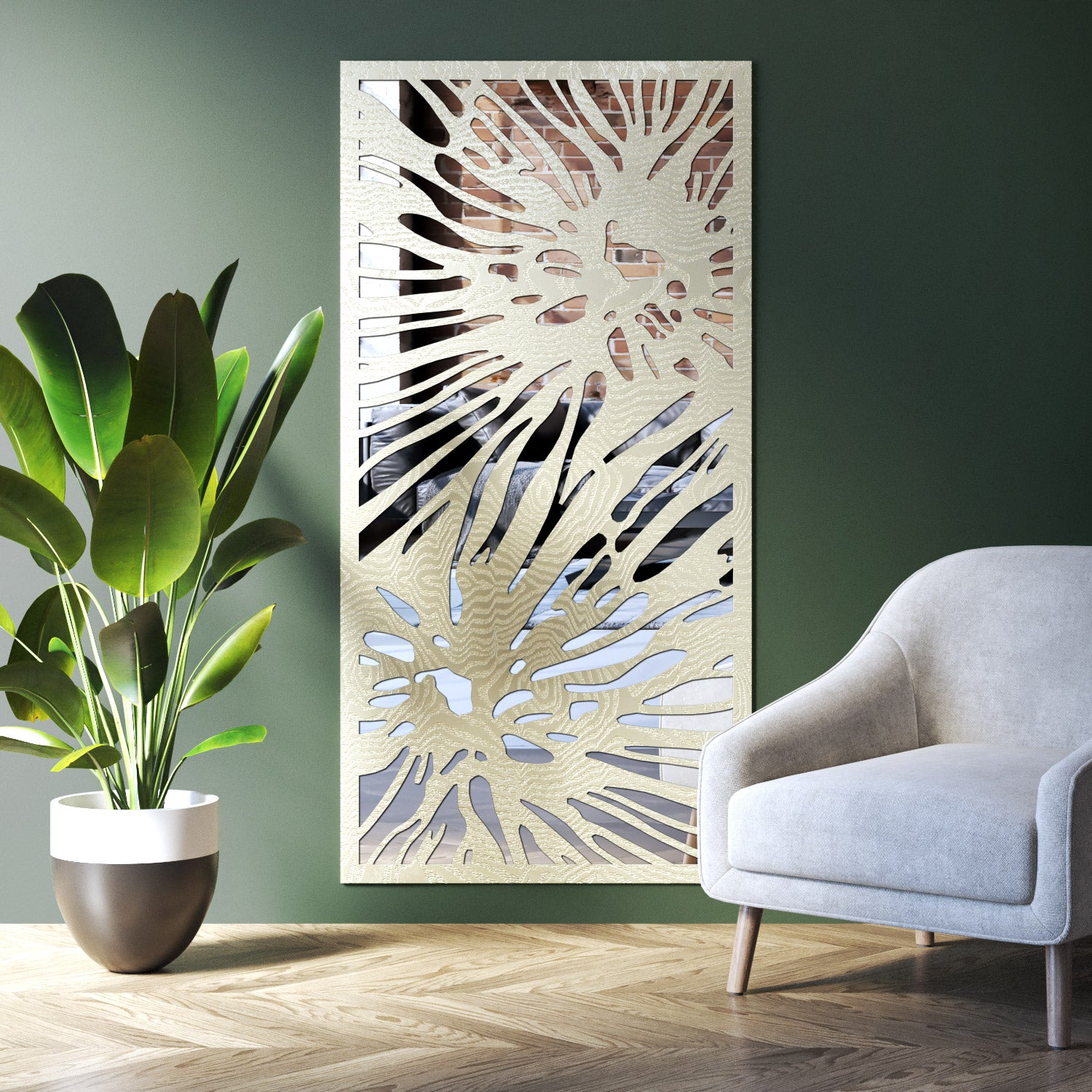 Poppy indoor decorative mirrored panel
