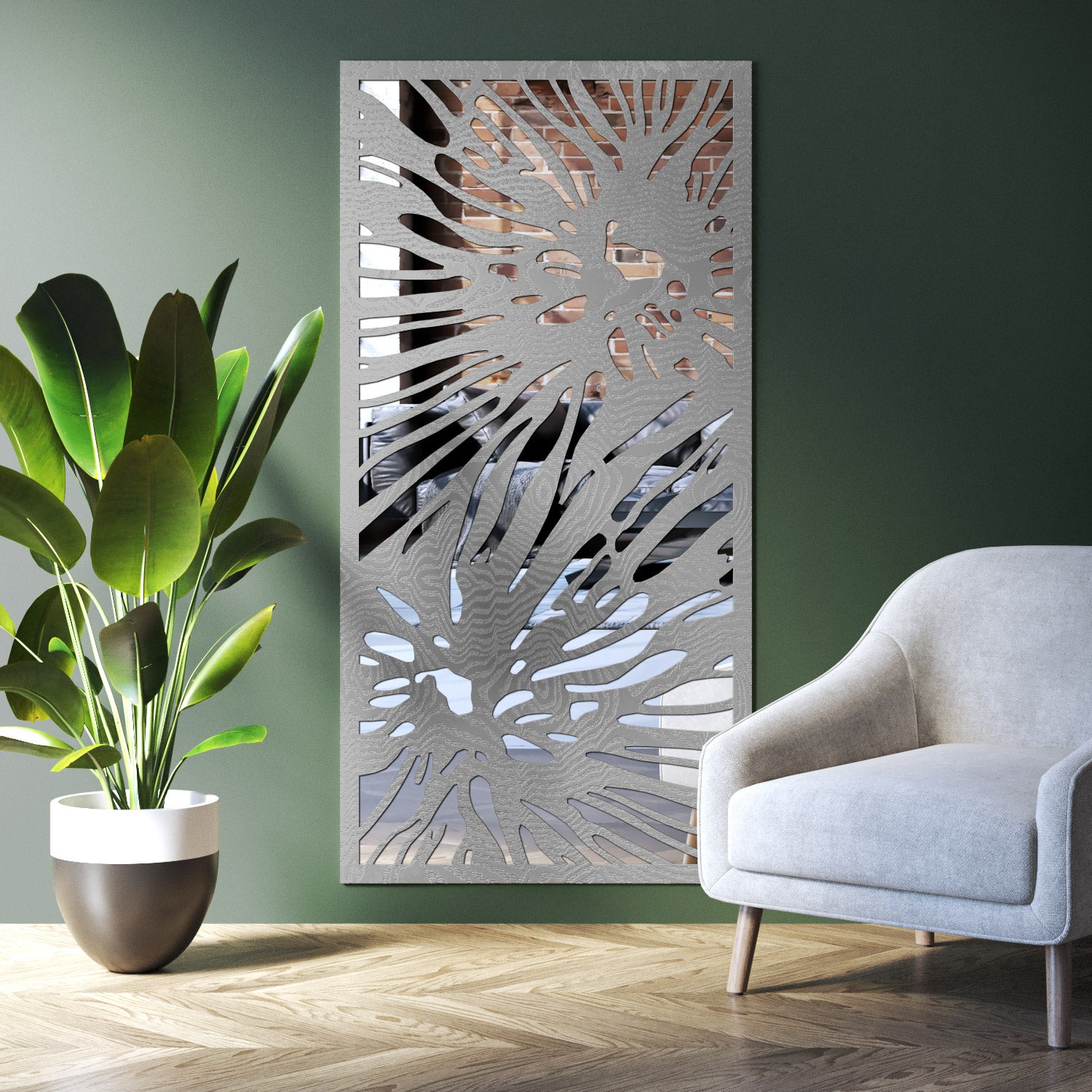 Poppy indoor decorative mirrored panel
