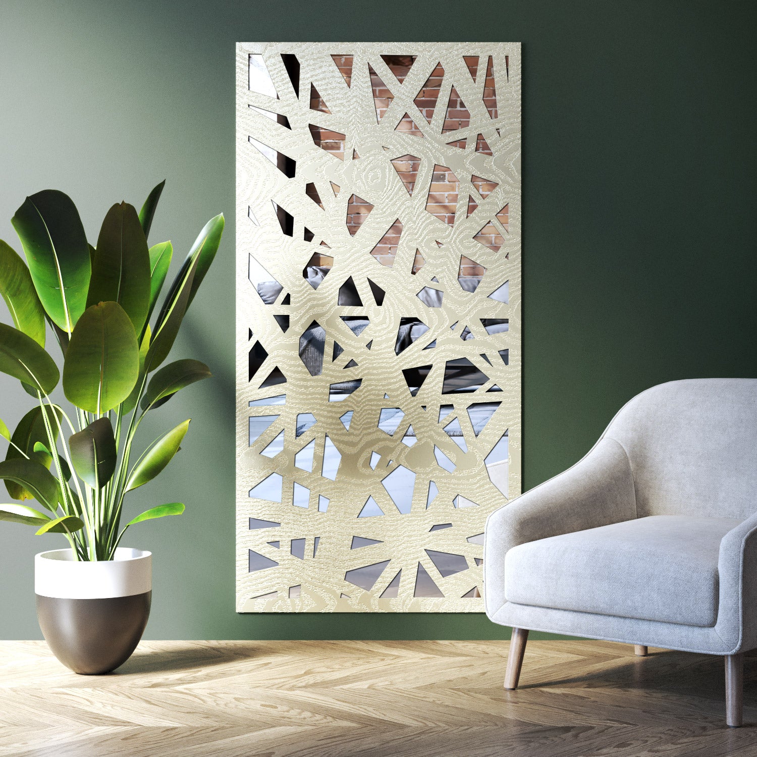 Prism indoor decorative mirrored panel
