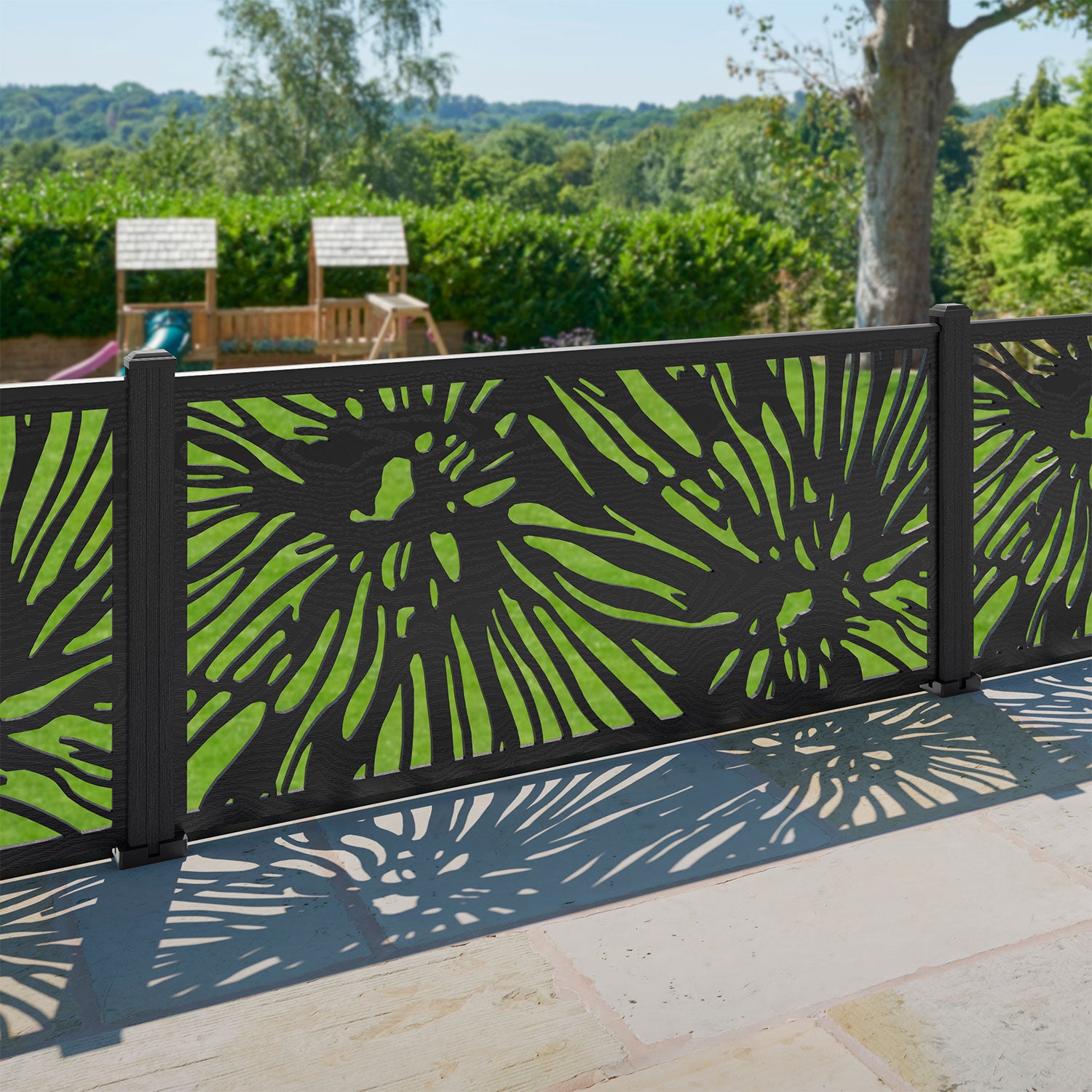 Poppy Decorative Fence - 180x90cm - with our composite posts