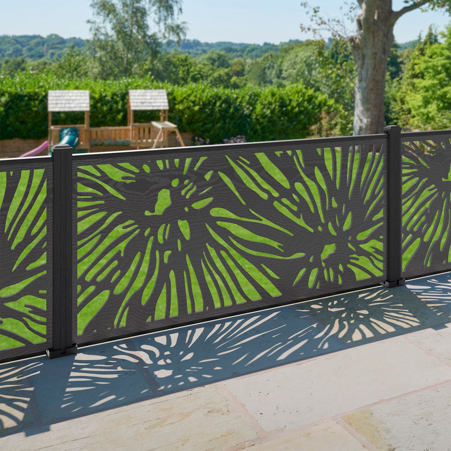 Poppy Decorative Fence - 180x90cm - with our composite posts