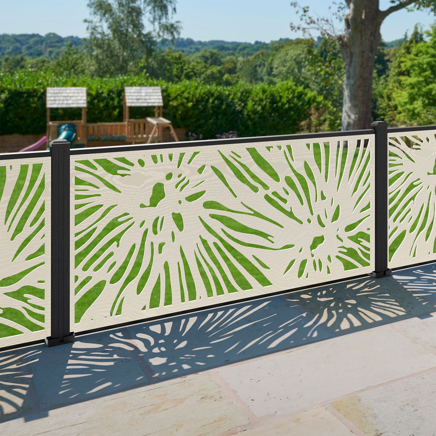 Poppy Decorative Fence - 180x90cm - with our composite posts