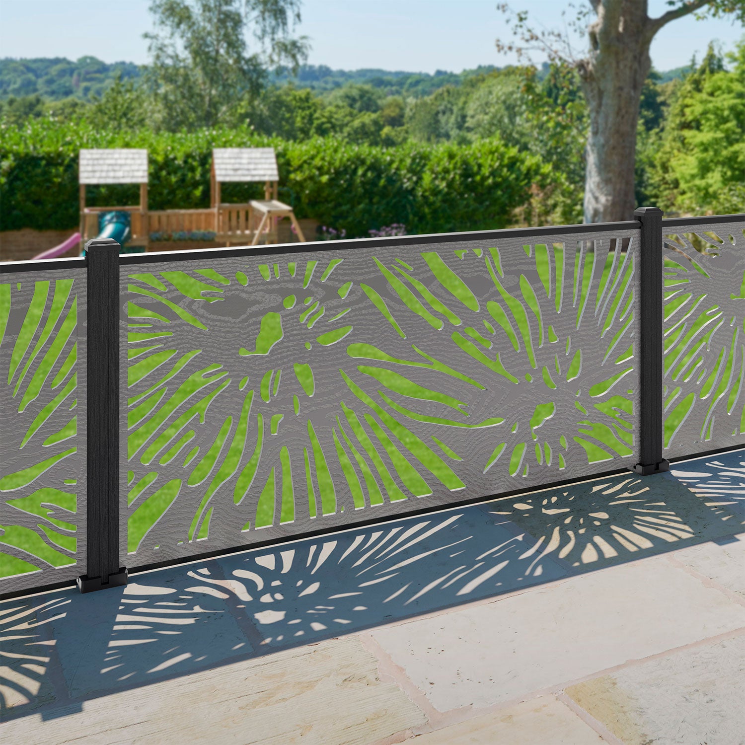 Poppy Decorative Fence - 180x90cm - with our composite posts