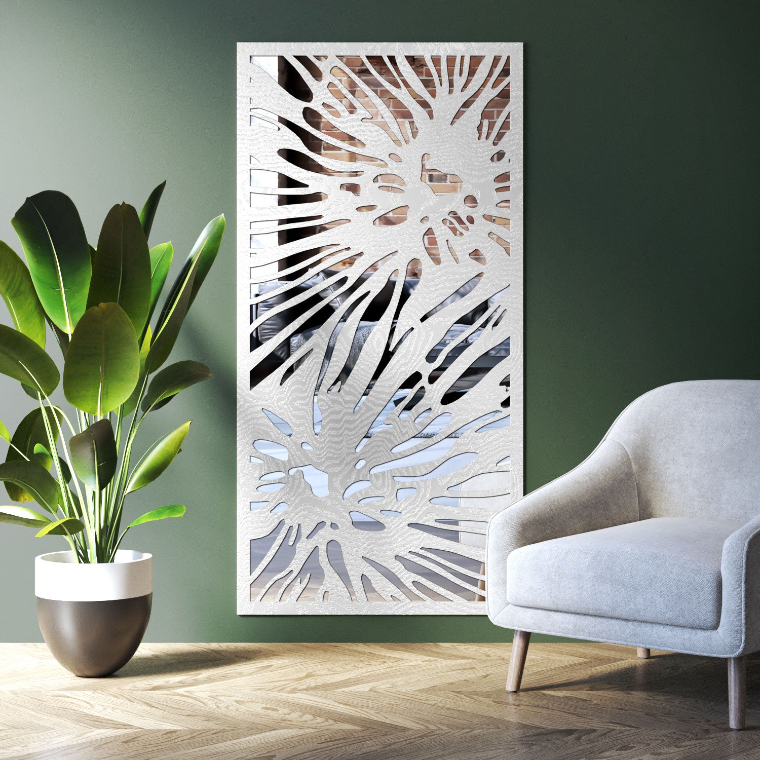 Poppy indoor decorative mirrored panel