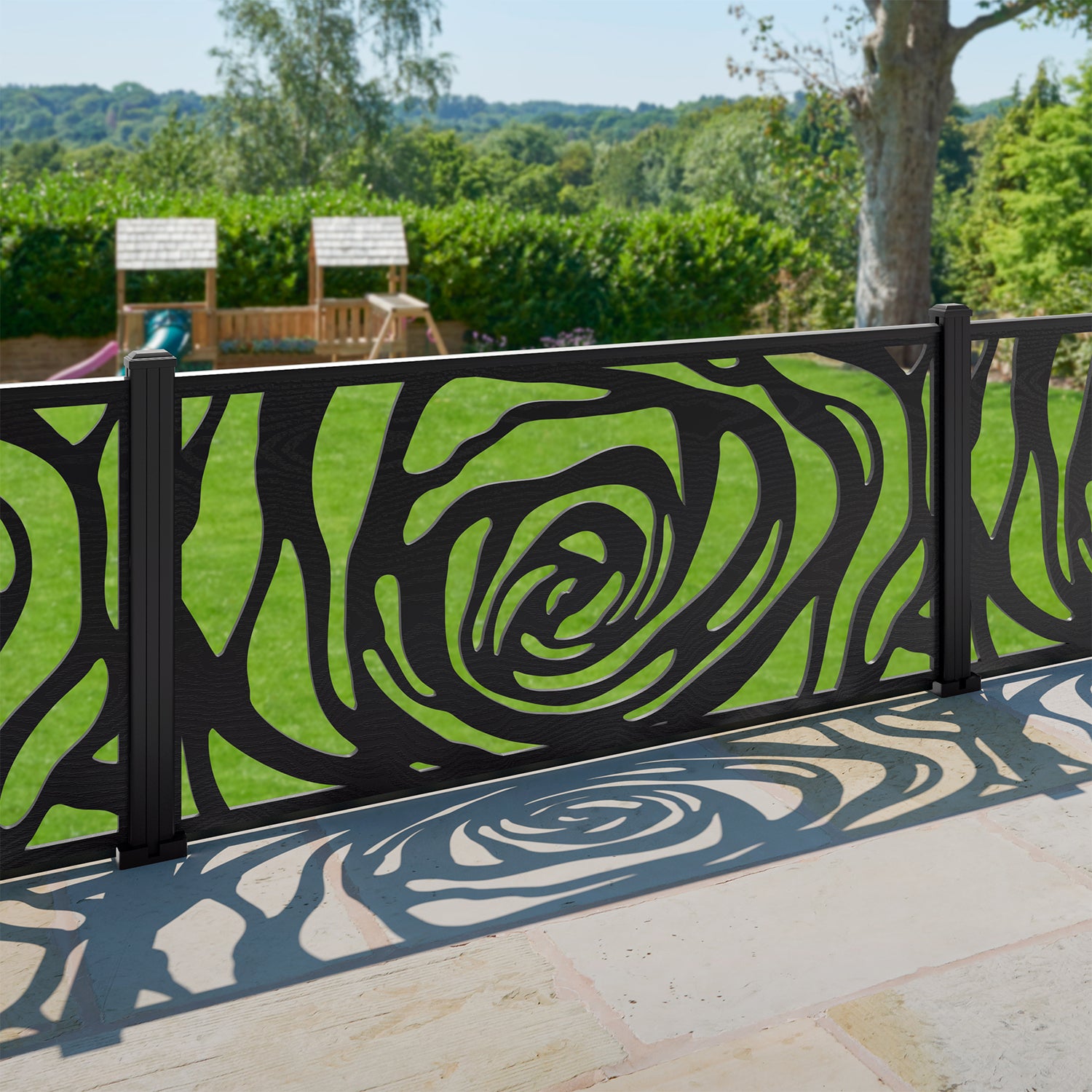 Roses Decorative Fence - 180x90cm - with our composite posts