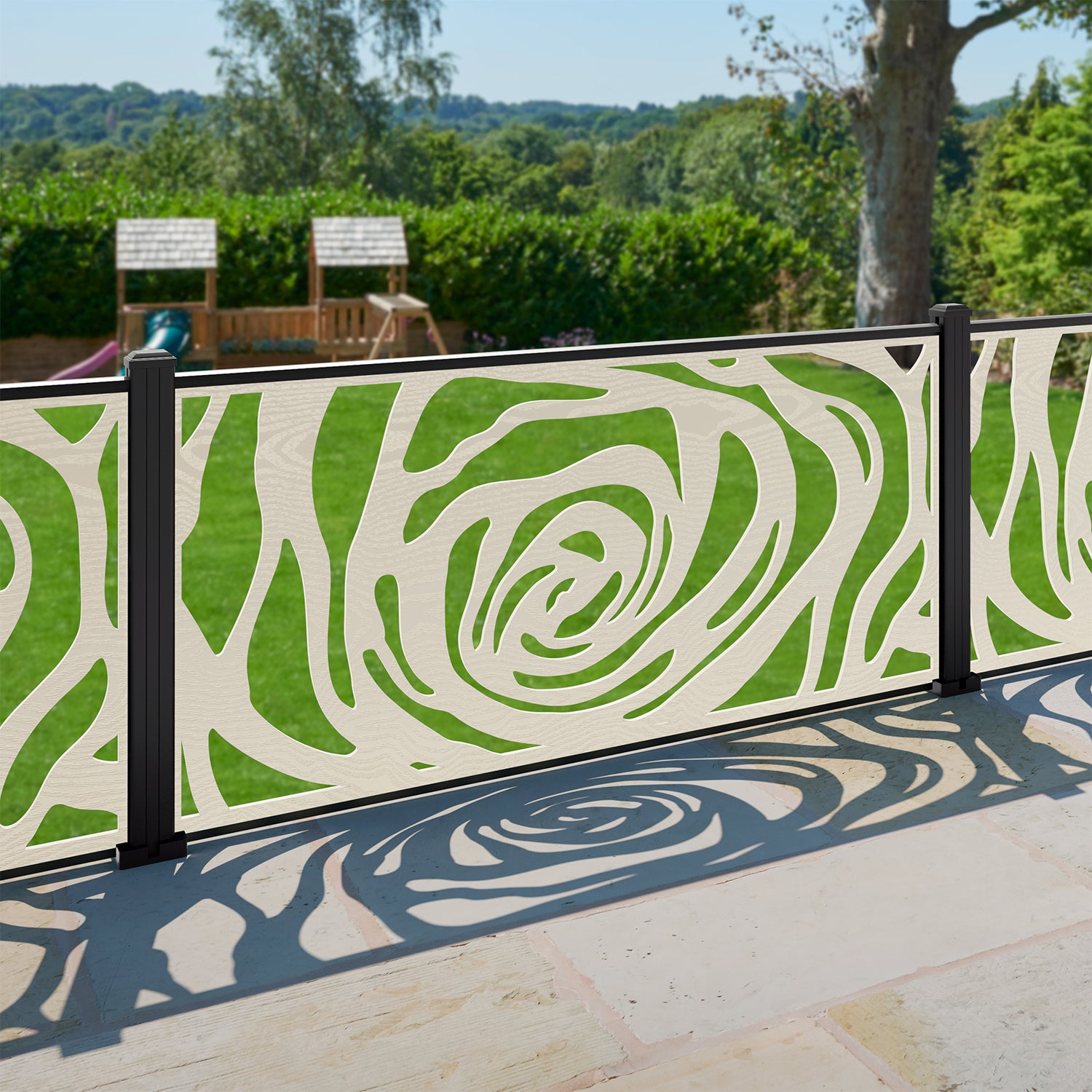 Roses Decorative Fence - 180x90cm - with our composite posts