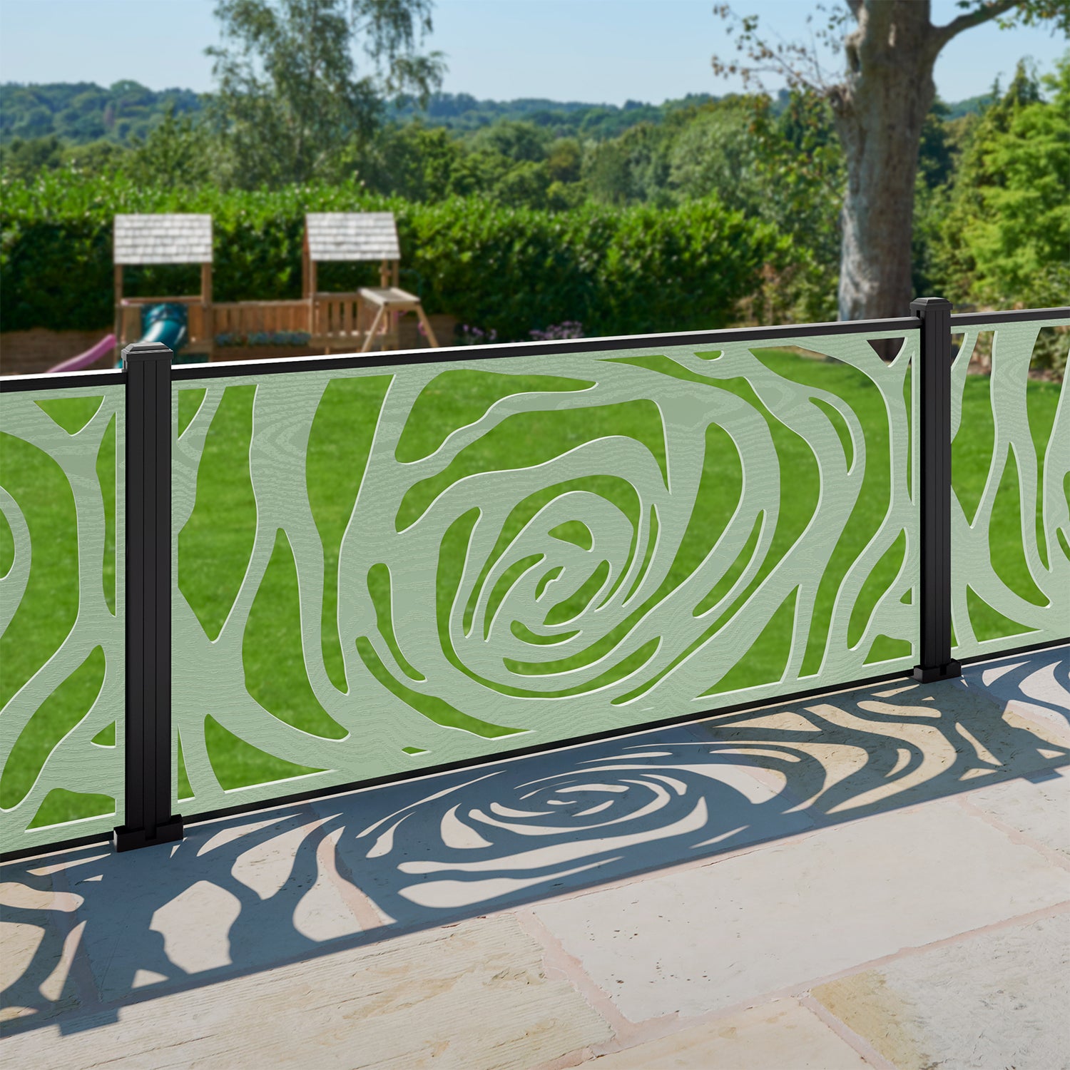 Roses Decorative Fence - 180x90cm - with our composite posts
