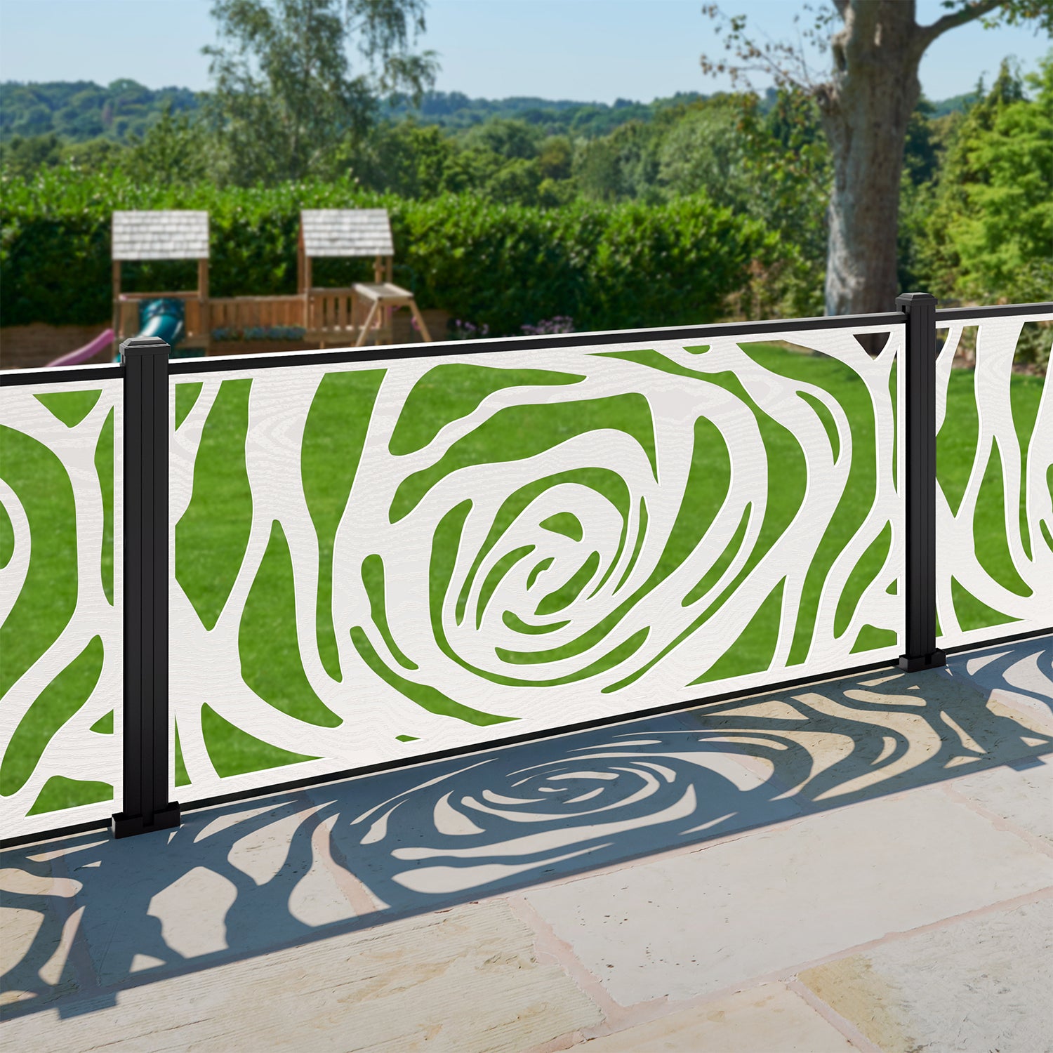 Roses Decorative Fence - 180x90cm - with our composite posts