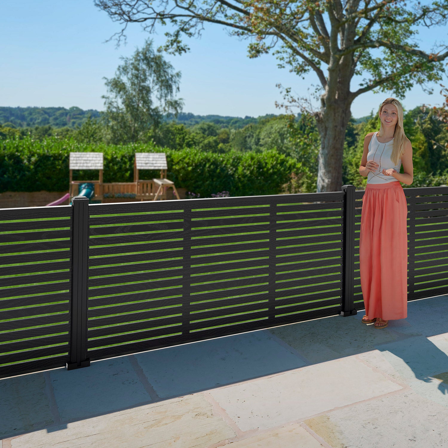 Aspen Decorative Fence - 180x90cm - with our composite posts