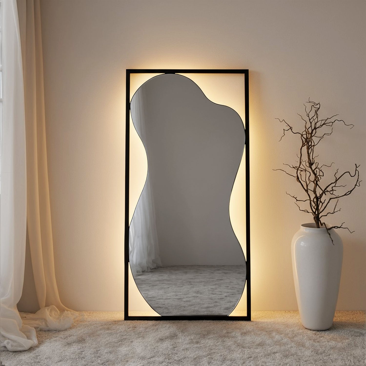 Astley Framed Rectangular Full-Length Leaner Mirror