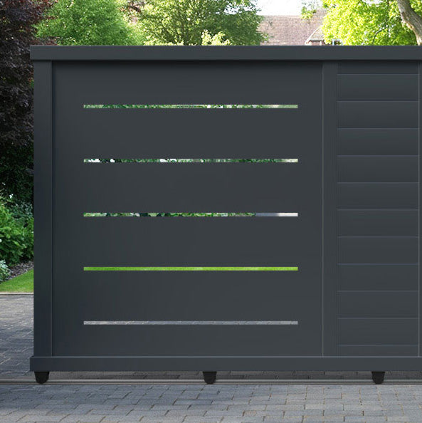 Vortex Aluminium Sliding Straight Top Driveway Gate