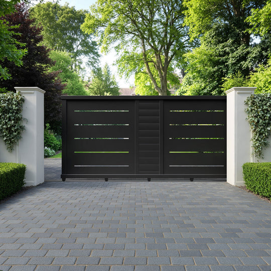 Vortex Aluminium Sliding Straight Top Driveway Gate