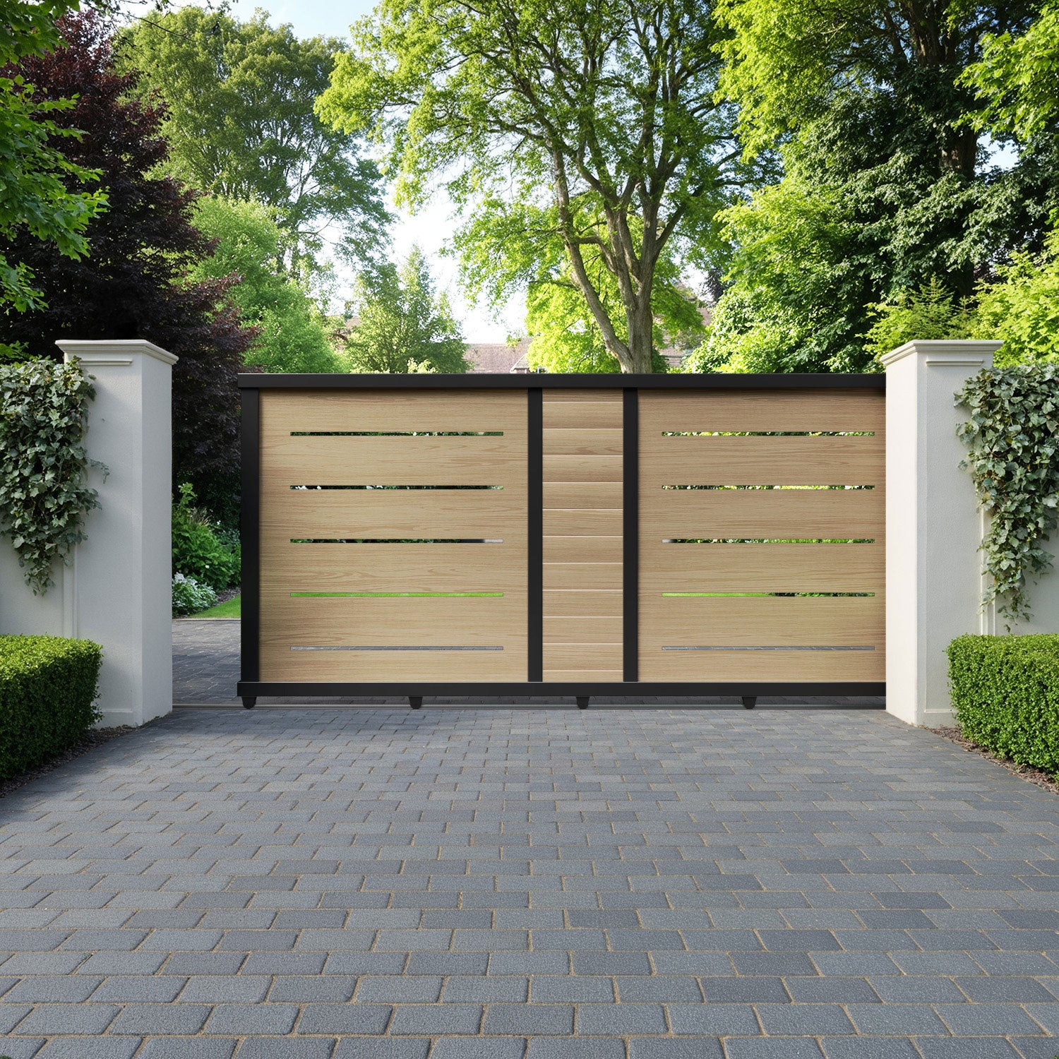 Vortex Aluminium Sliding Straight Top Driveway Gate