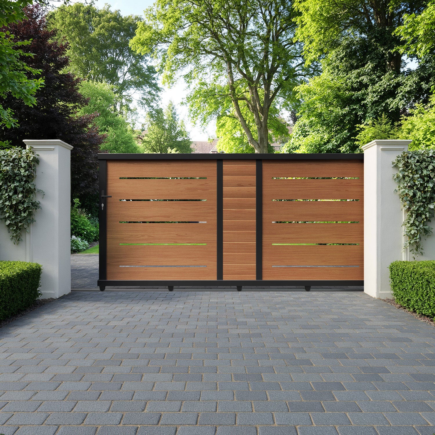Vortex Aluminium Sliding Straight Top Driveway Gate