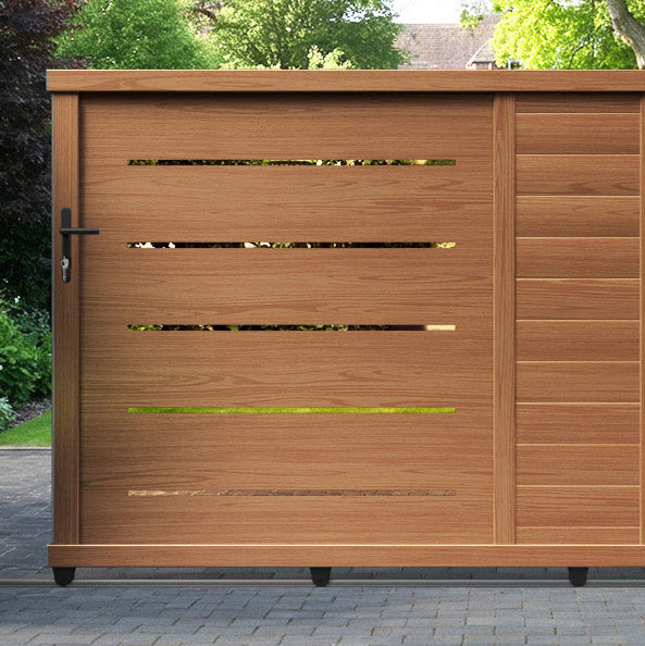 Vortex Aluminium Sliding Straight Top Driveway Gate