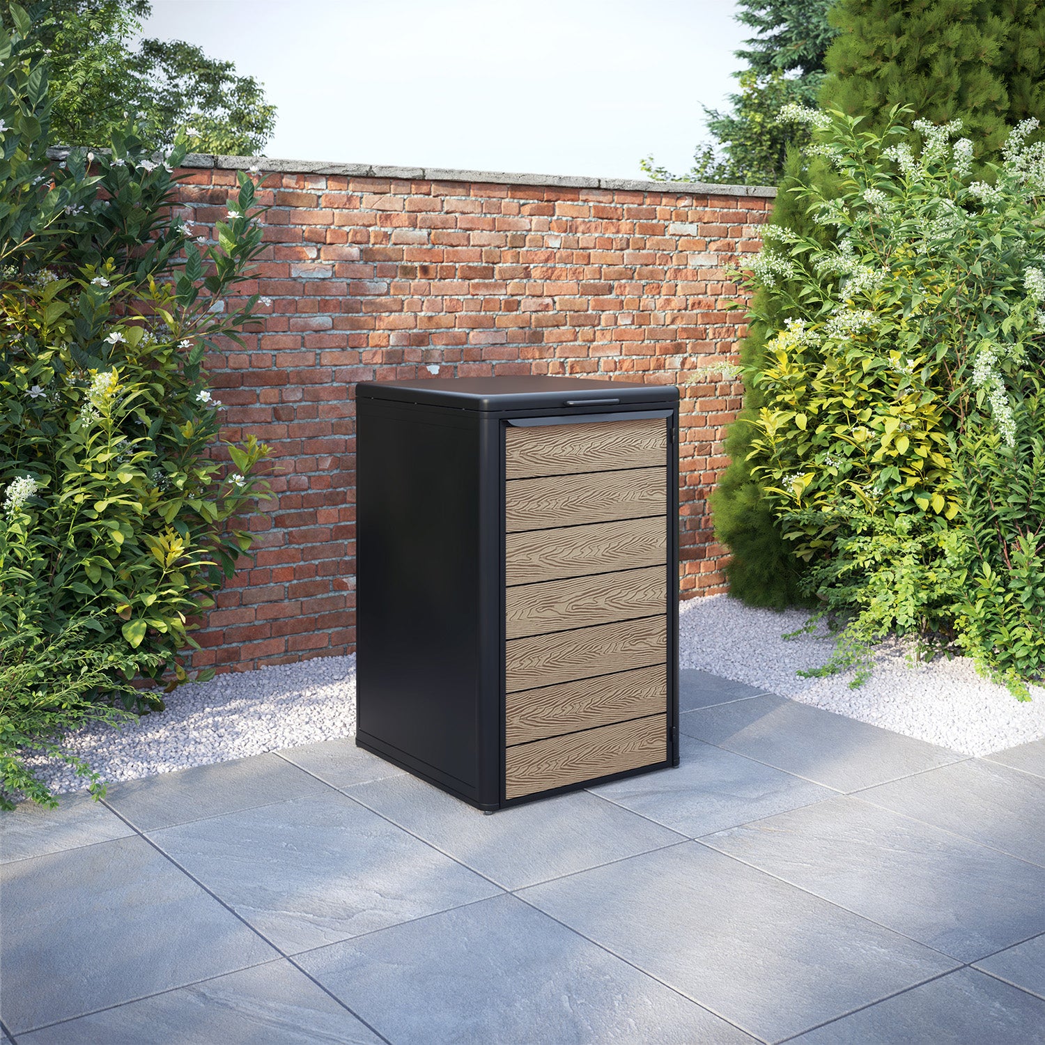 Curva Black 1 Bin Store with Classic Door Slat