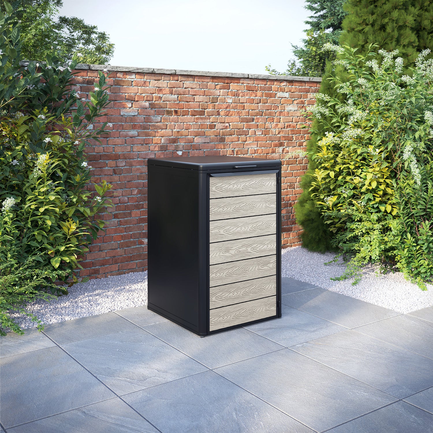 Curva Black 1 Bin Store with Classic Door Slat