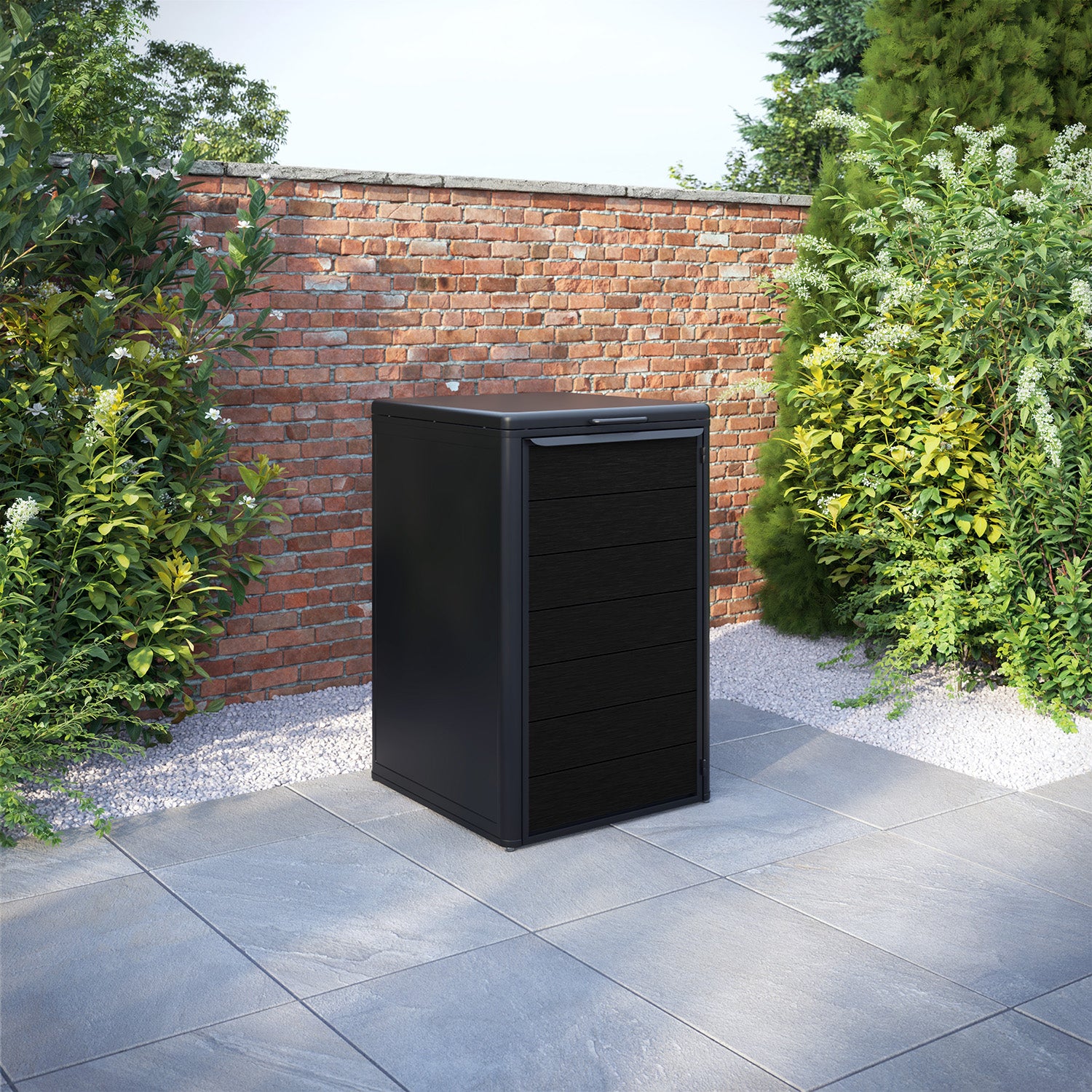 Curva Black 1 Bin Store with Fusion Door Slat