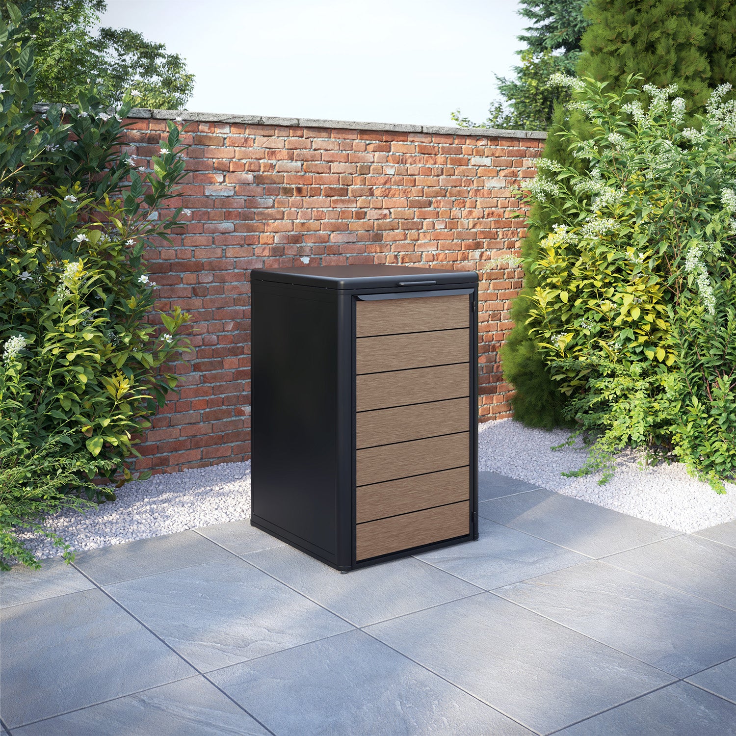 Curva Black 1 Bin Store with Fusion Door Slat