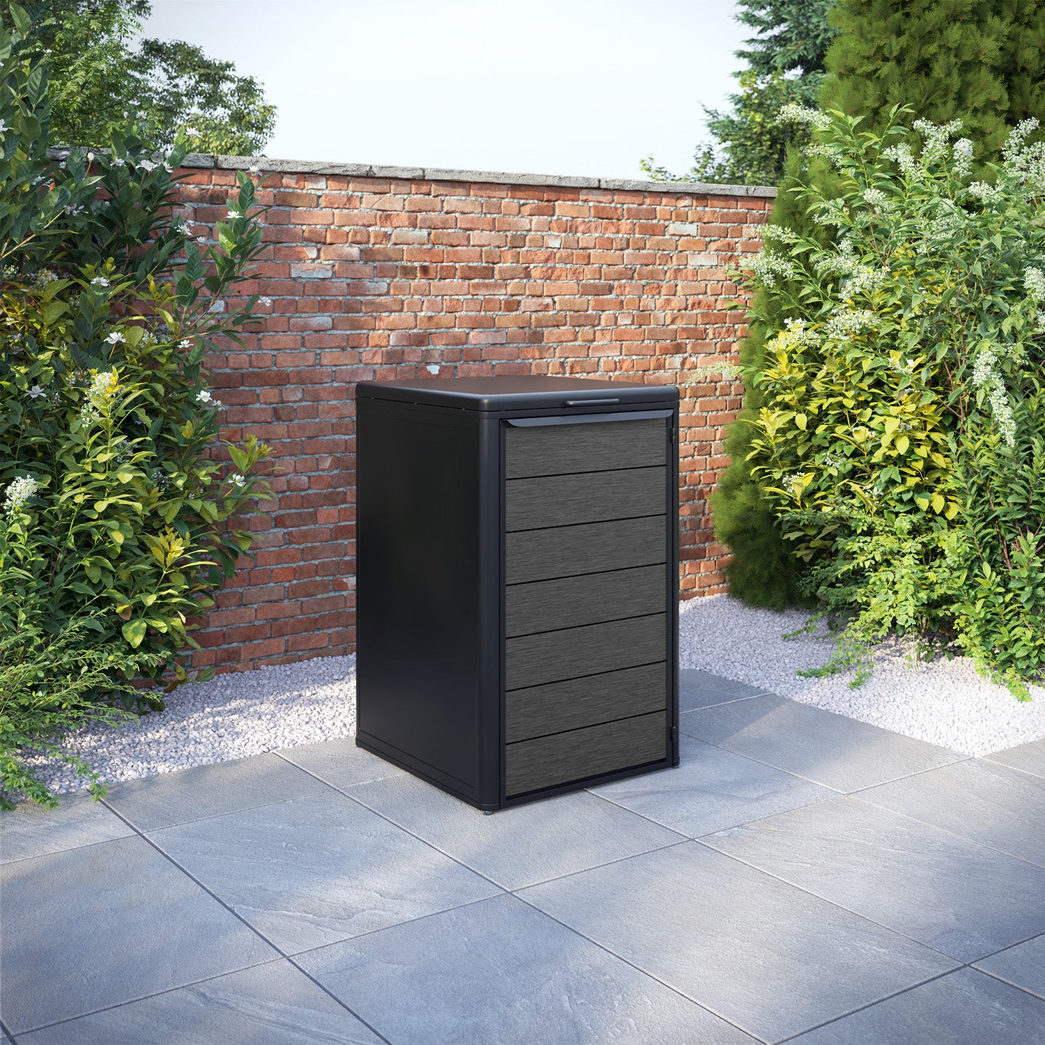Curva Black 1 Bin Store with Fusion Door Slat