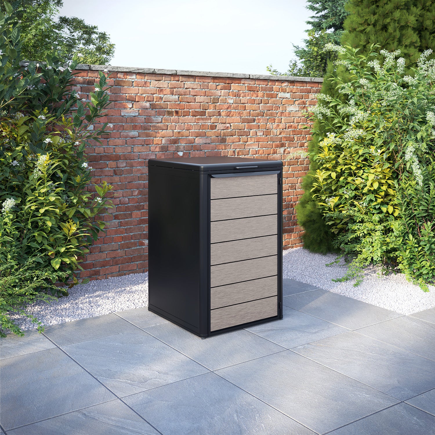 Curva Black 1 Bin Store with Fusion Door Slat